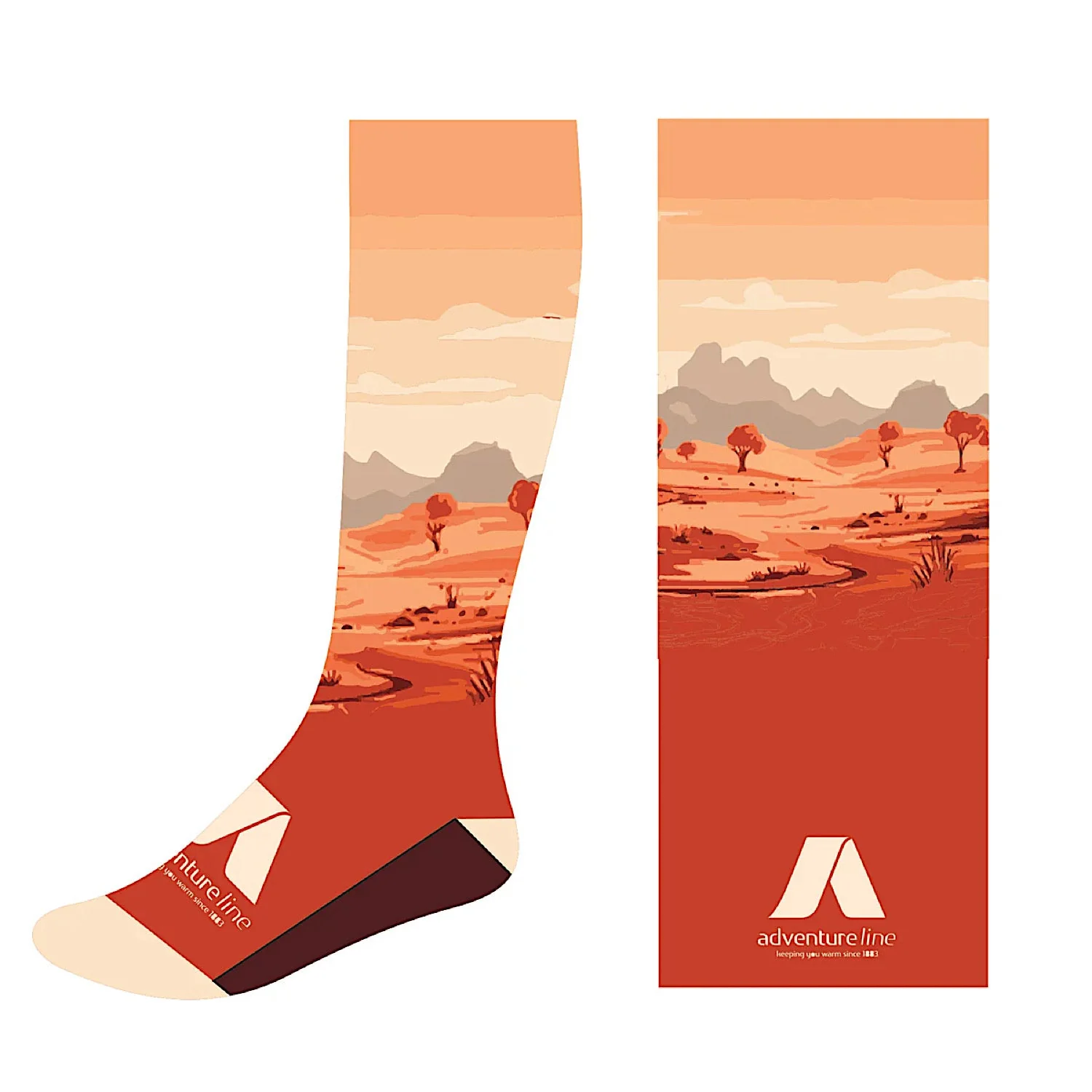 Adventureline Unisex Outback Sock - Red - Image 2