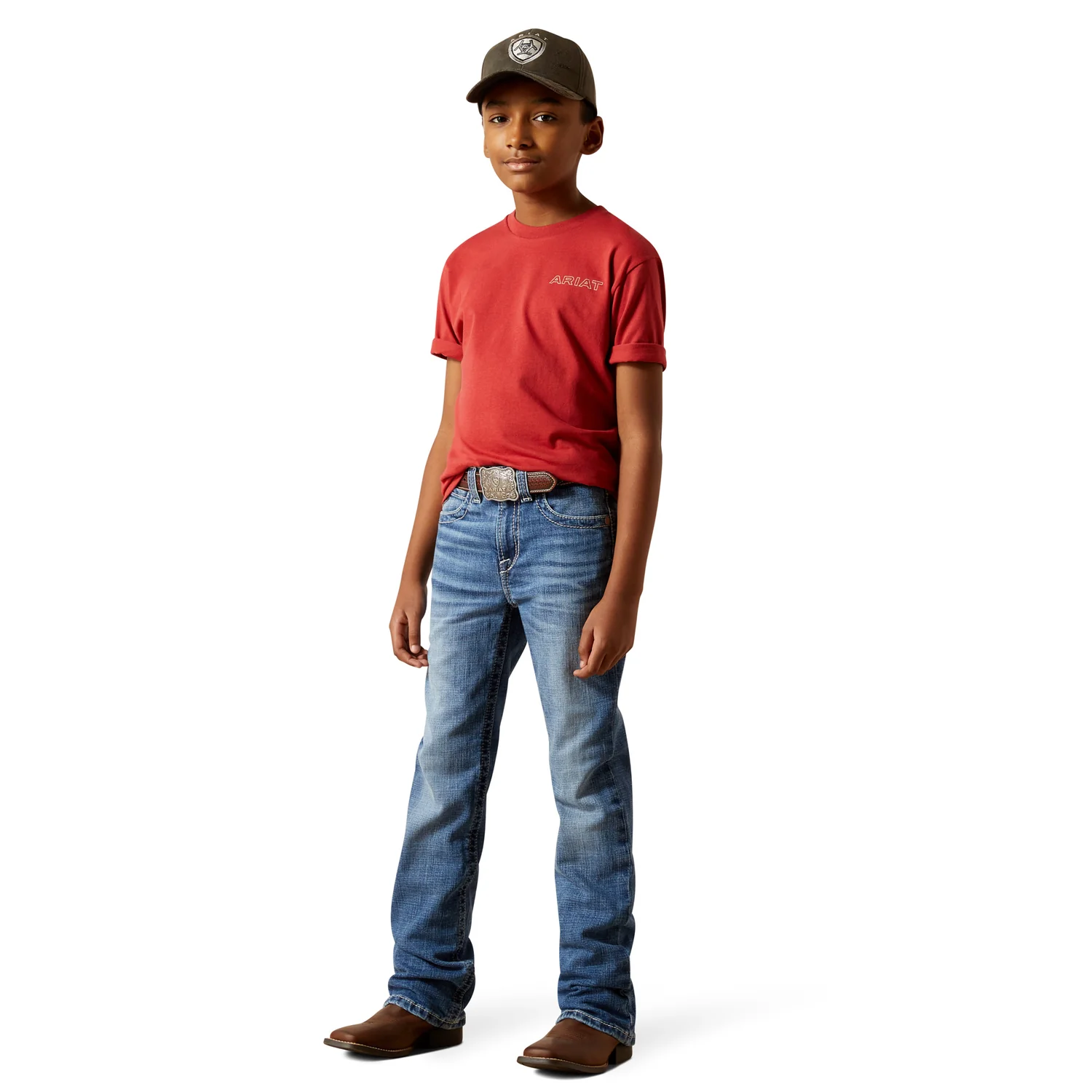 Ariat Boy's B4 Relaxed August Boot Cut Jeans - Cory - Image 2