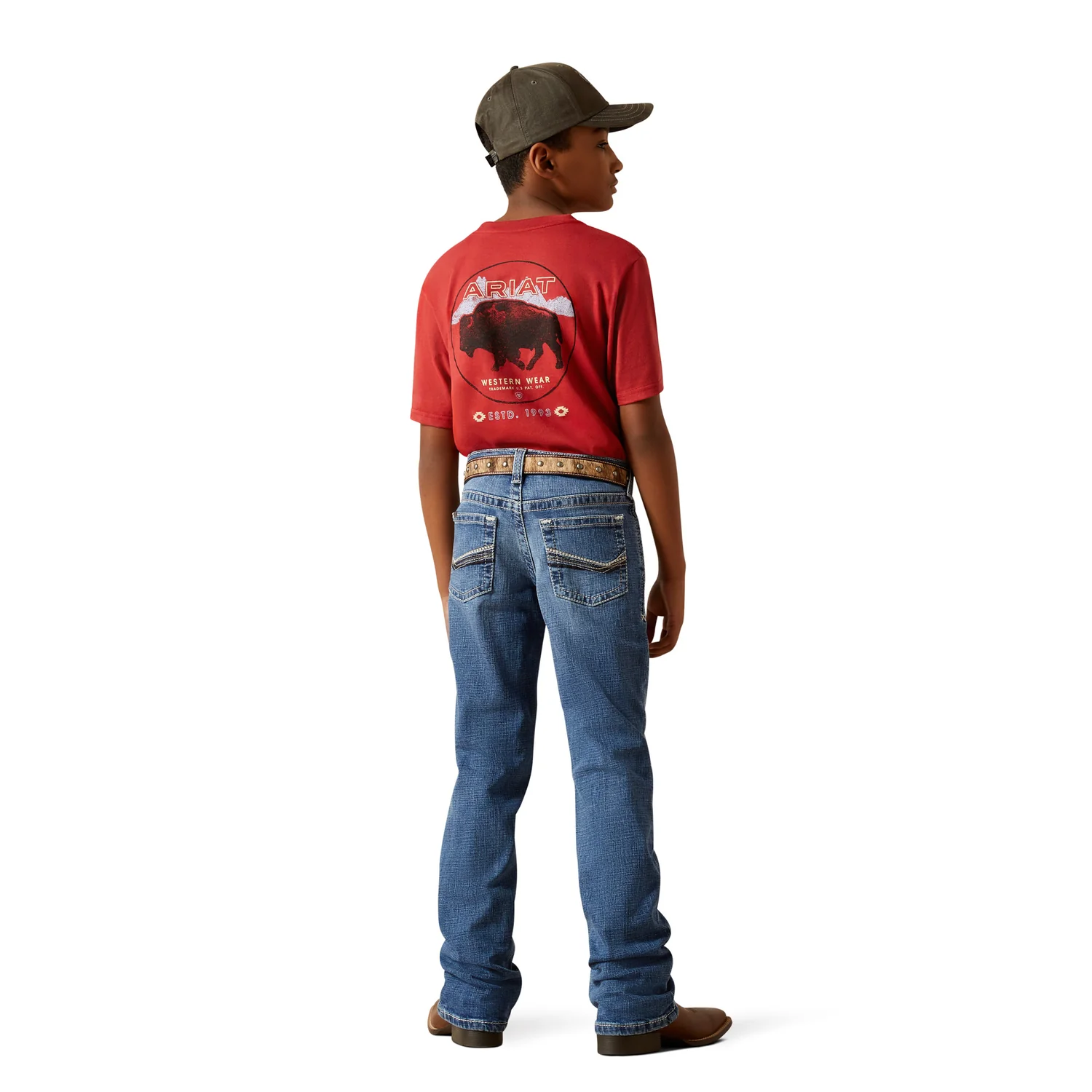Ariat Boy's B4 Relaxed August Boot Cut Jeans - Cory - Image 3