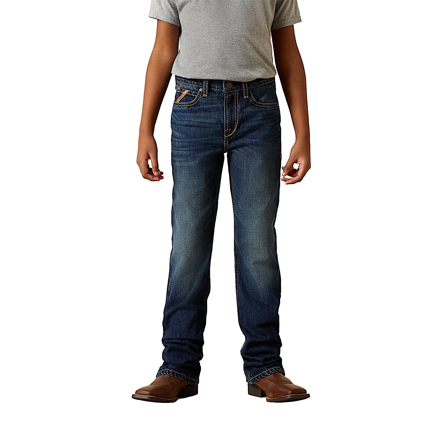 Ariat Boy's B4 Relaxed Baron Boot Cut Jeans - Cyclone