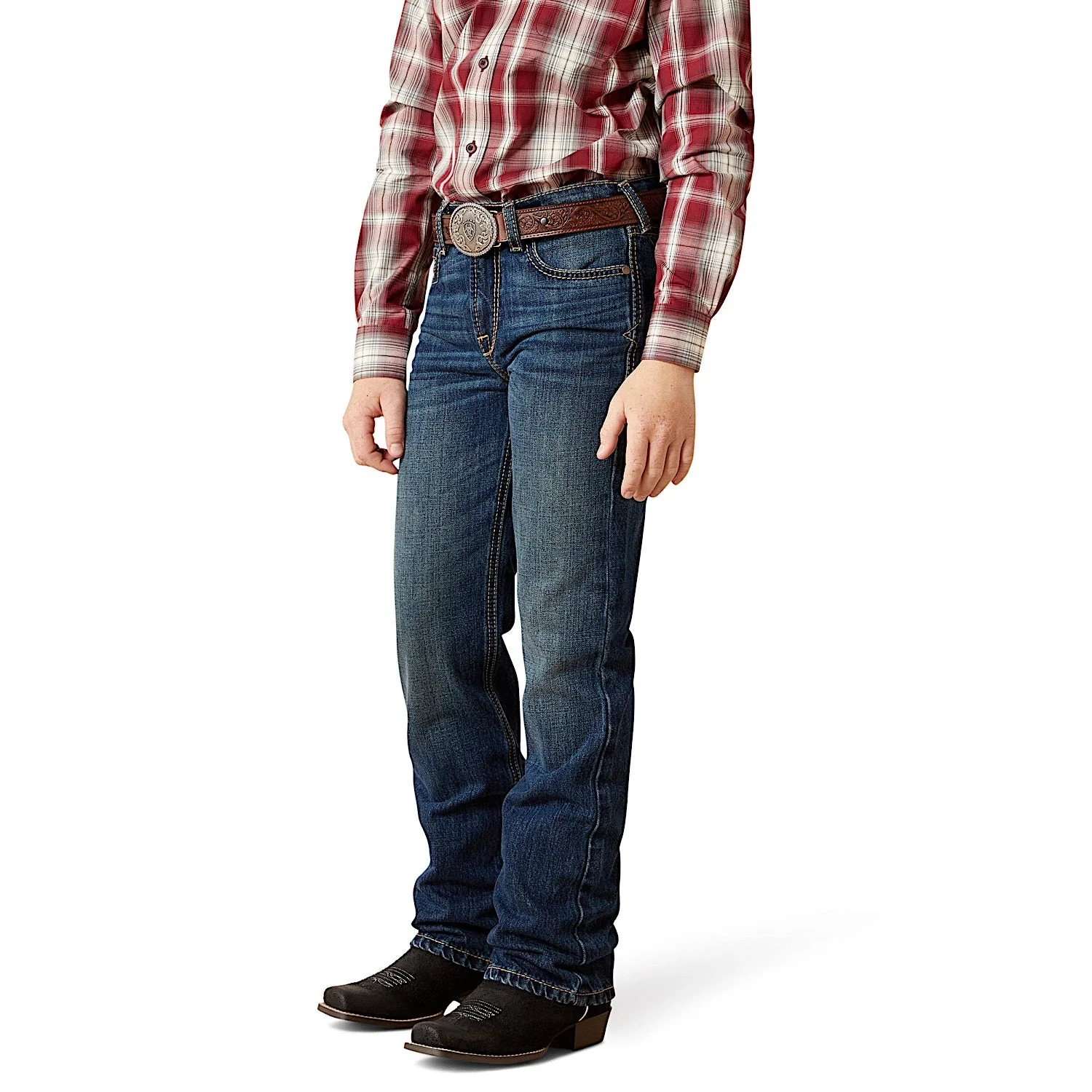 Ariat Boy's B4 Relaxed Baron Boot Cut Jeans - Cyclone - Image 2
