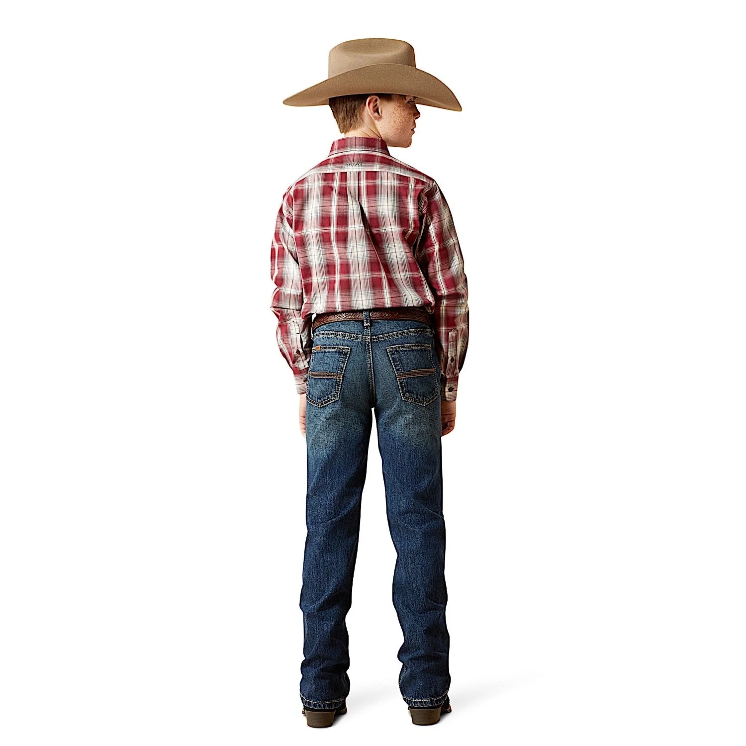 Ariat Boy's B4 Relaxed Baron Boot Cut Jeans - Cyclone - Image 3