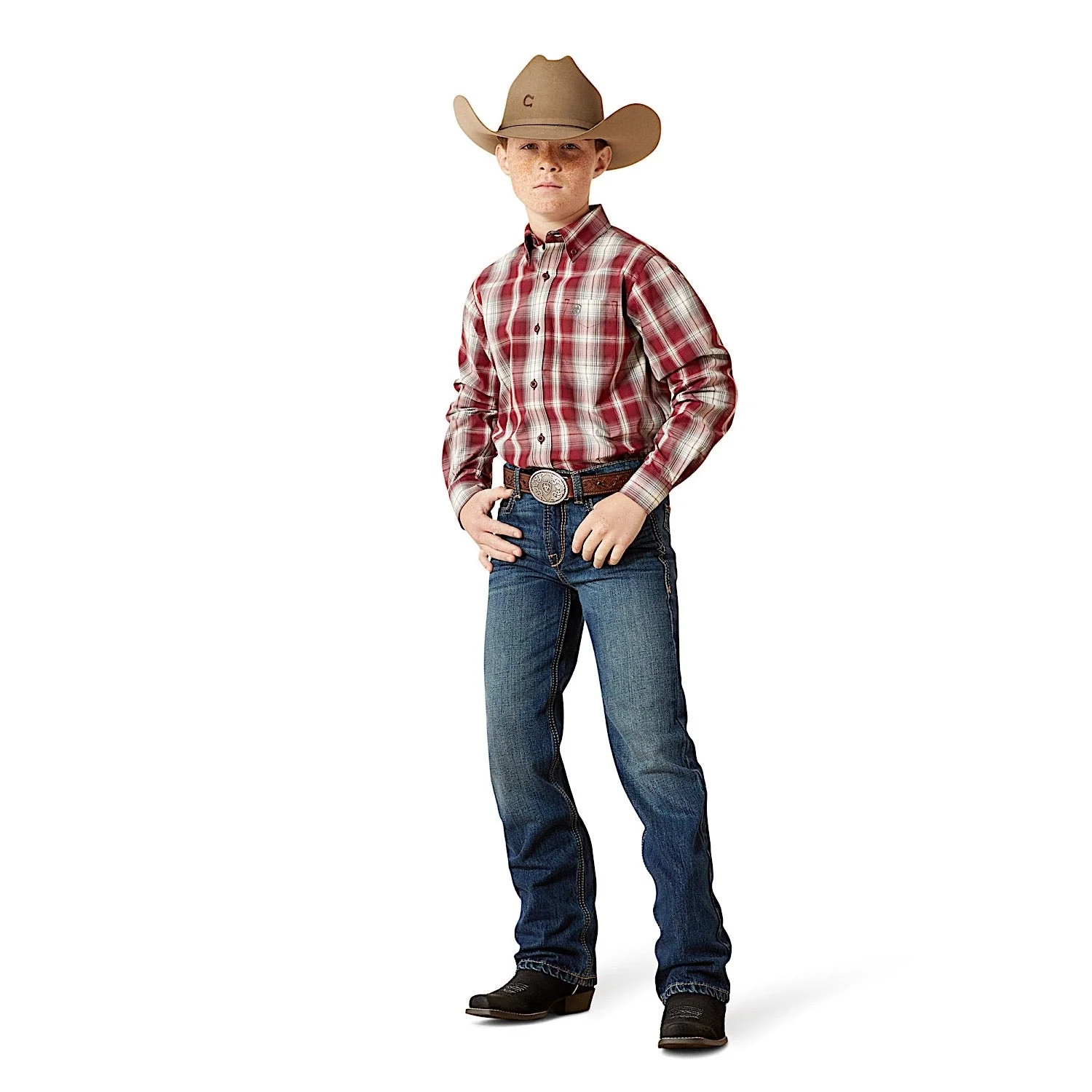 Ariat Boy's B4 Relaxed Baron Boot Cut Jeans - Cyclone - Image 4