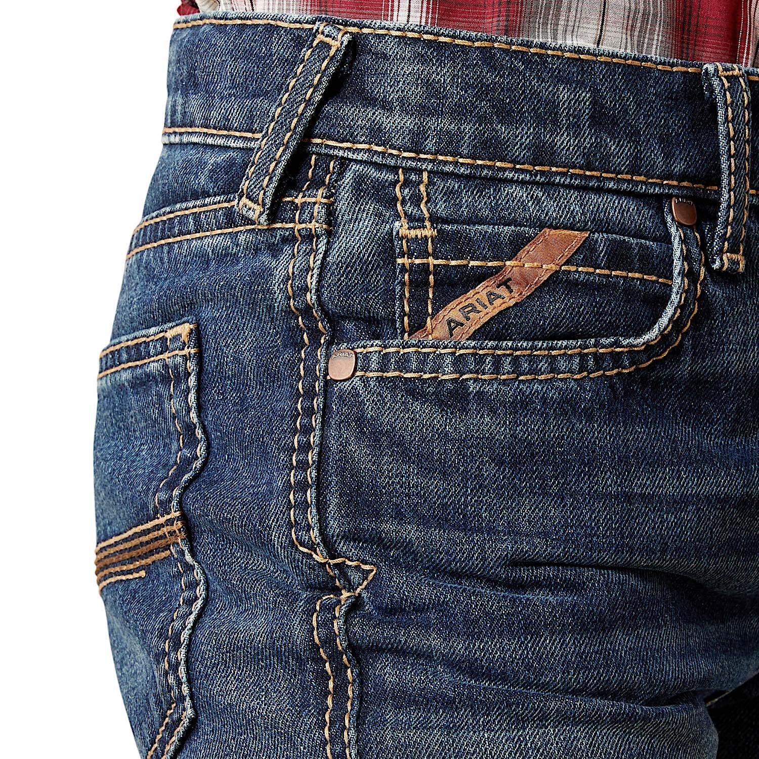Ariat Boy's B4 Relaxed Baron Boot Cut Jeans - Cyclone - Image 5