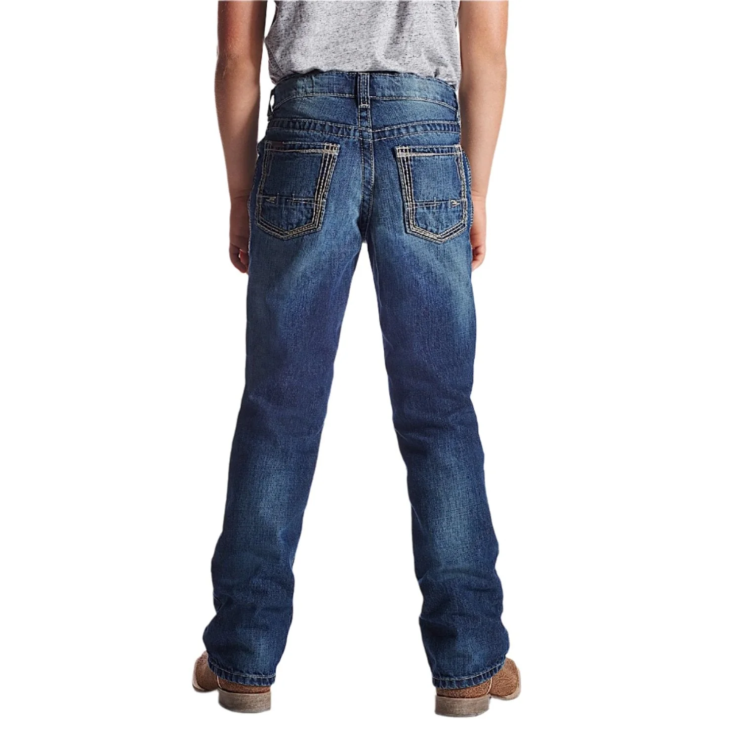Ariat Boy's B5 Boundary Stackable Straight Leg Jean - Cyclone - Image 2