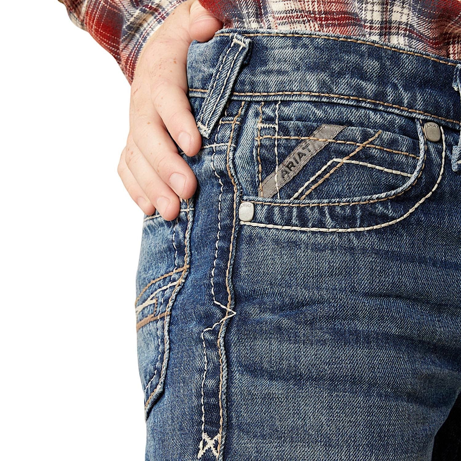 Ariat Boy's B5 Slim Straight Leg Lucas Jean - Dakota - Image 5