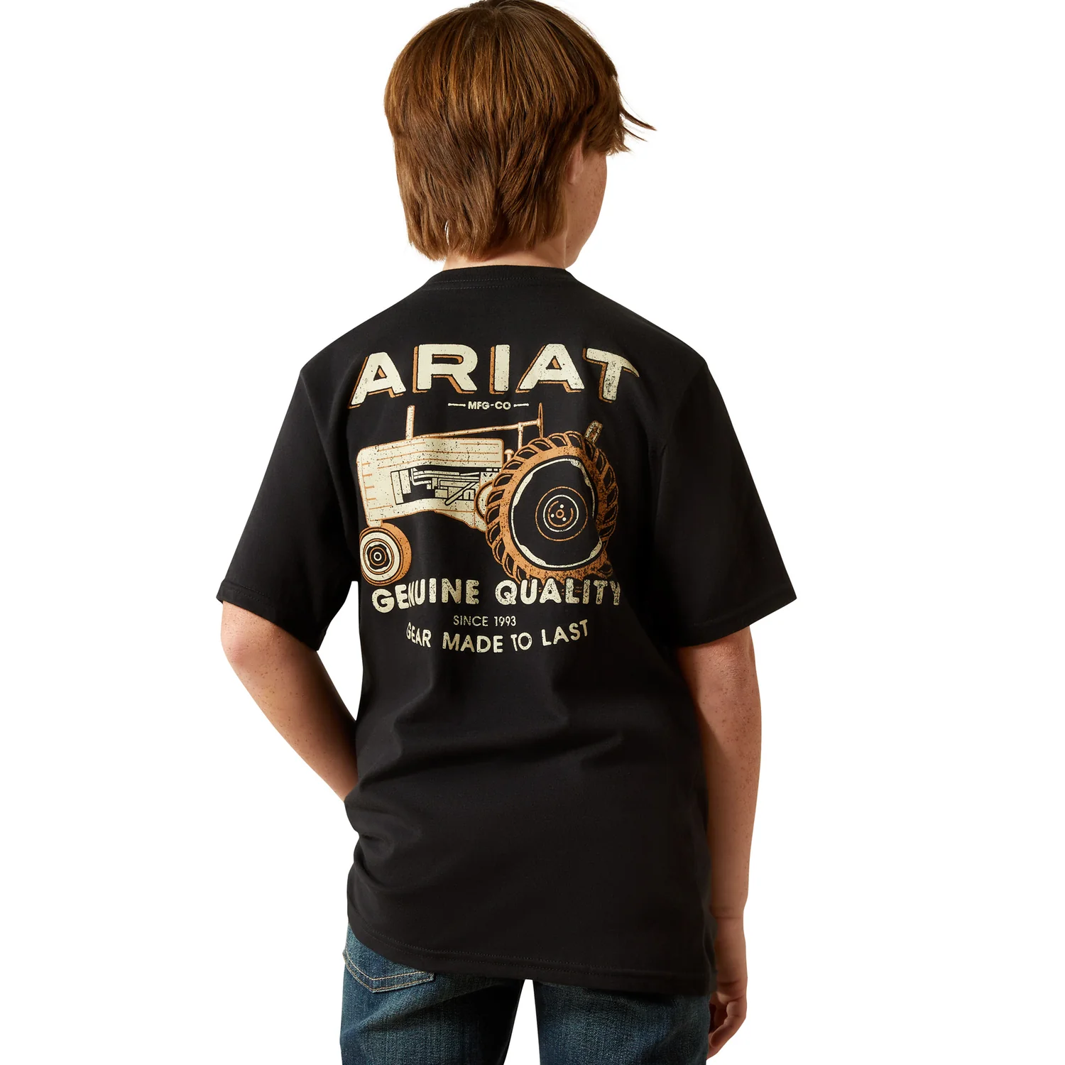 Ariat Boy's Gramps Tractor Tee - Black - Image 4