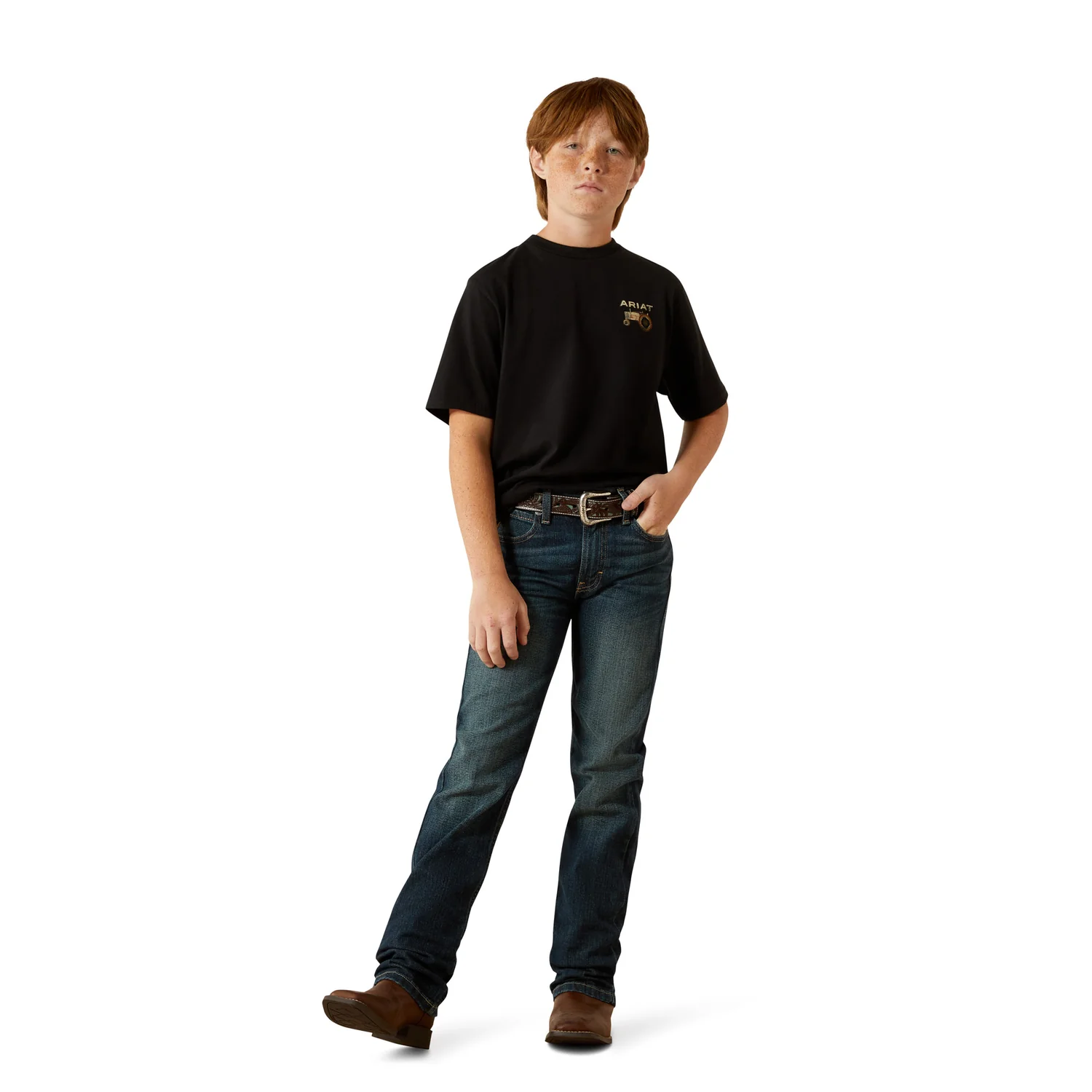 Ariat Boy's Gramps Tractor Tee - Black - Image 5