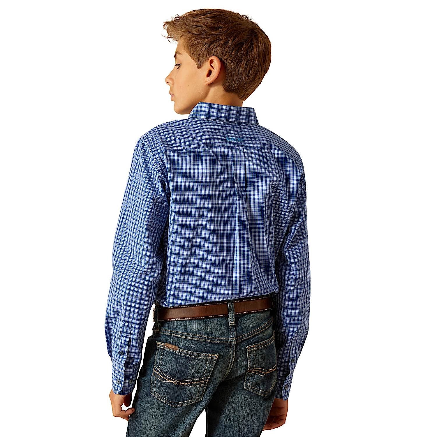 Ariat Boy's Pro Perrin Shirt - Blue - Image 2