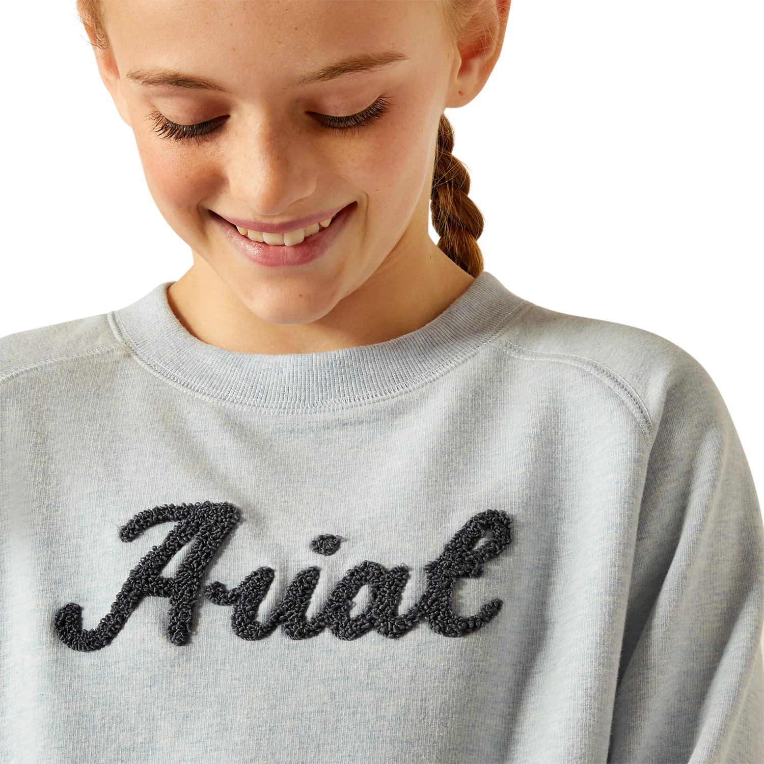 Ariat Girl's Benicia Sweatshirt - Cerulean - Image 3