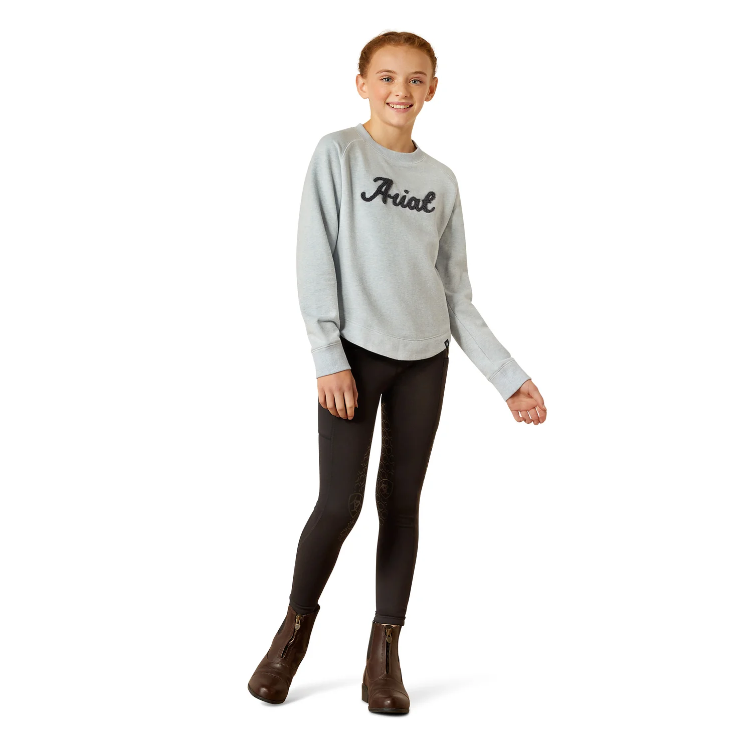 Ariat Girl's Benicia Sweatshirt - Cerulean - Image 4