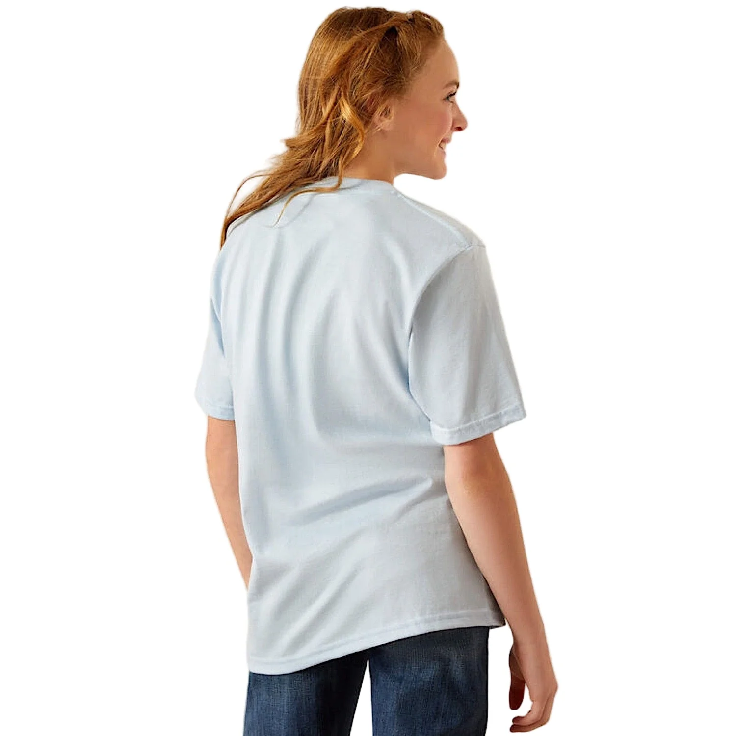 Ariat Girl's Fancy Type T-Shirt - Sky Blue - Image 2