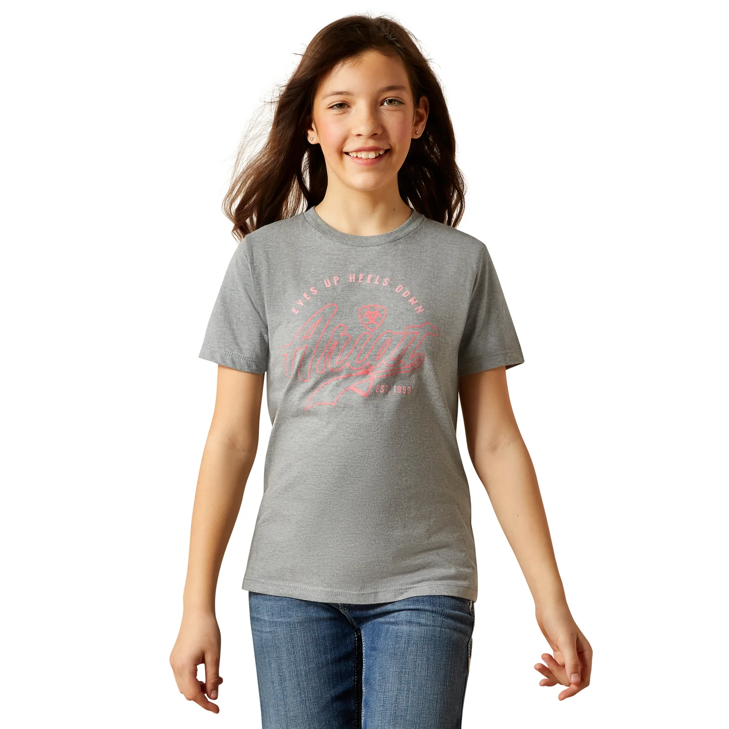 Ariat Girl's Heels Down T-Shirt - Ice Berg
