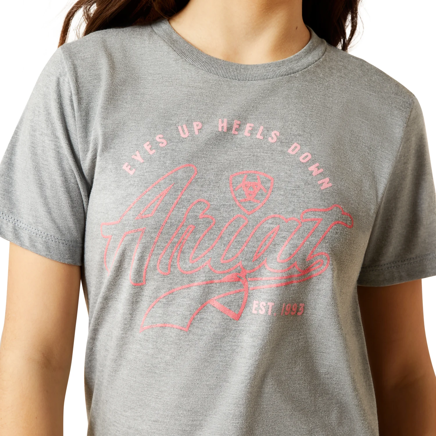 Ariat Girl's Heels Down T-Shirt - Ice Berg - Image 3