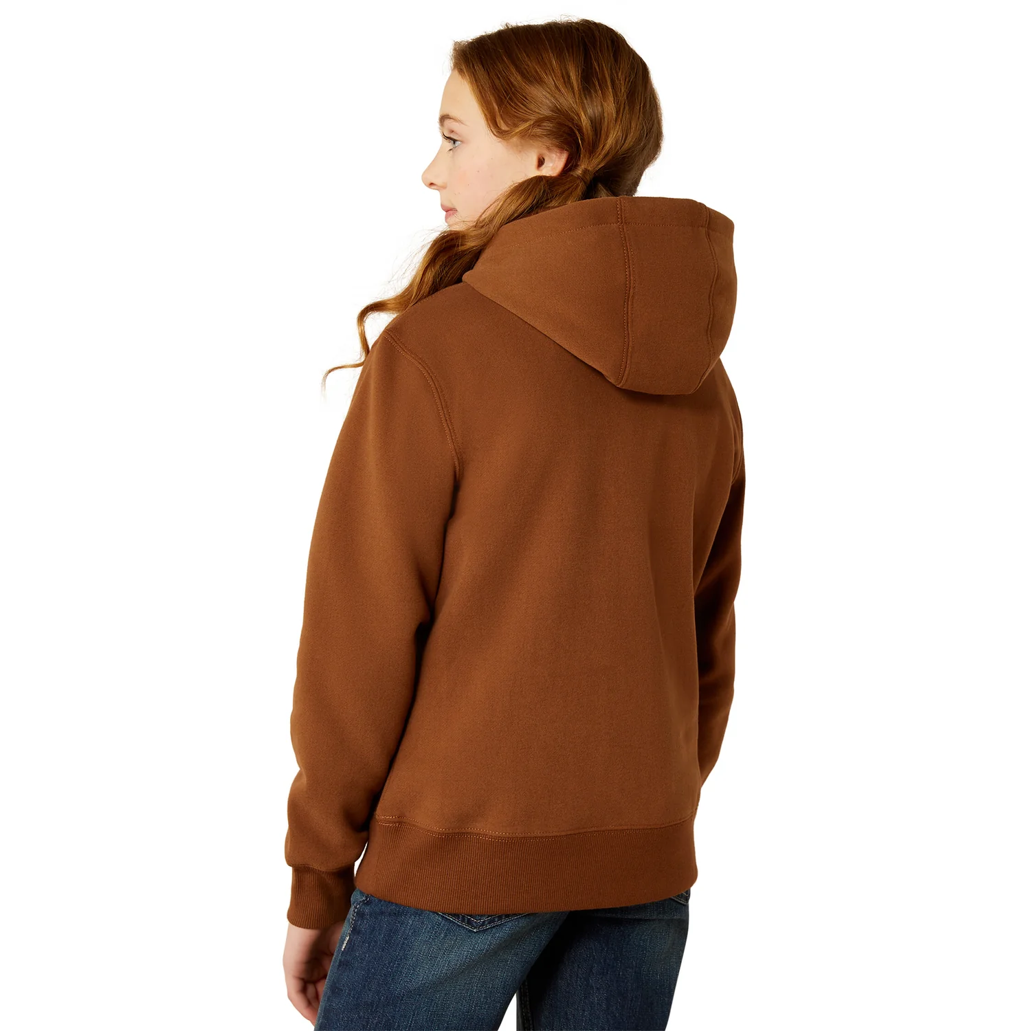 Ariat Girl's Ranch Collections Hoodie - Soft Silt - Image 2