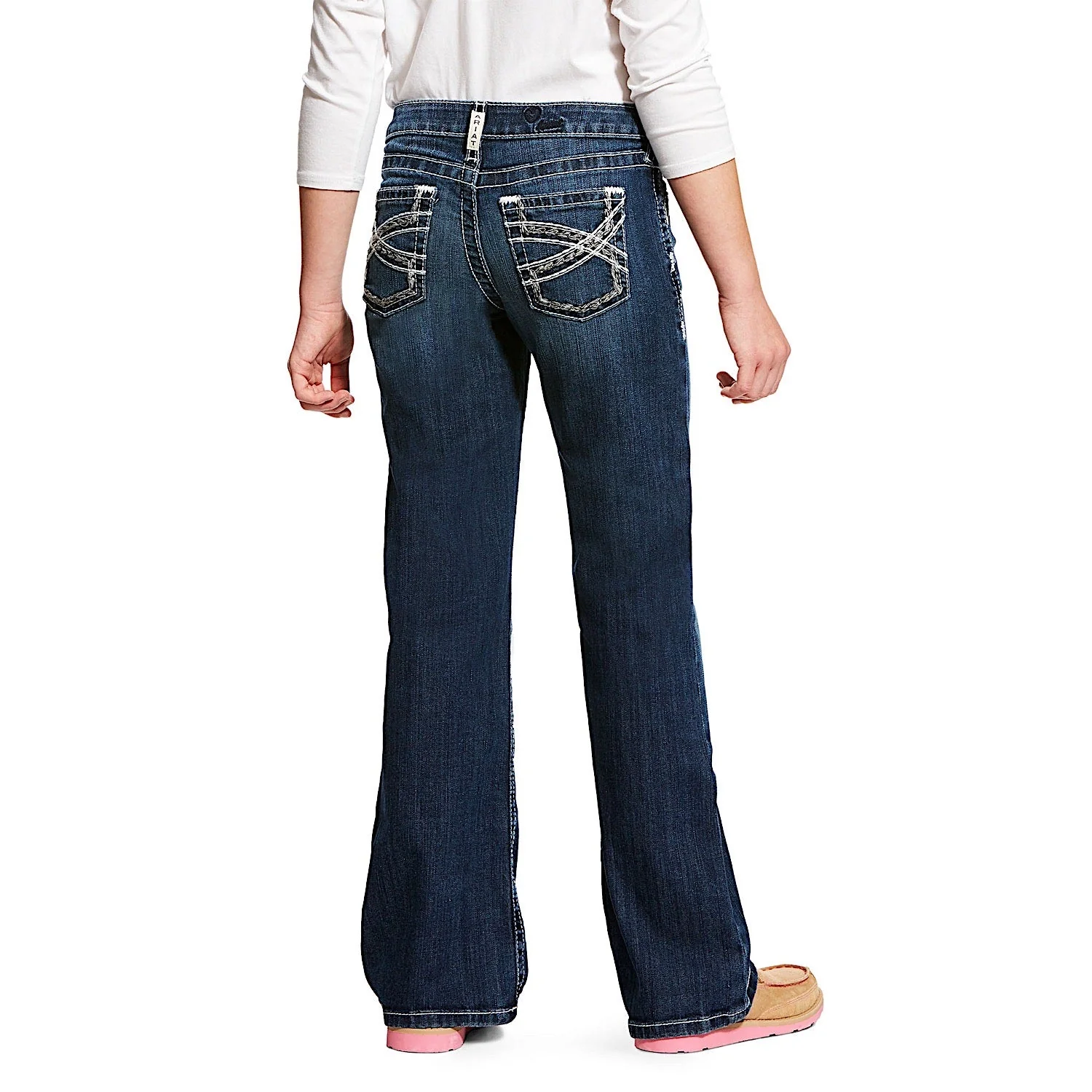 Ariat Girl's REAL Entwined Boot Cut Jean - Dresden - Image 2