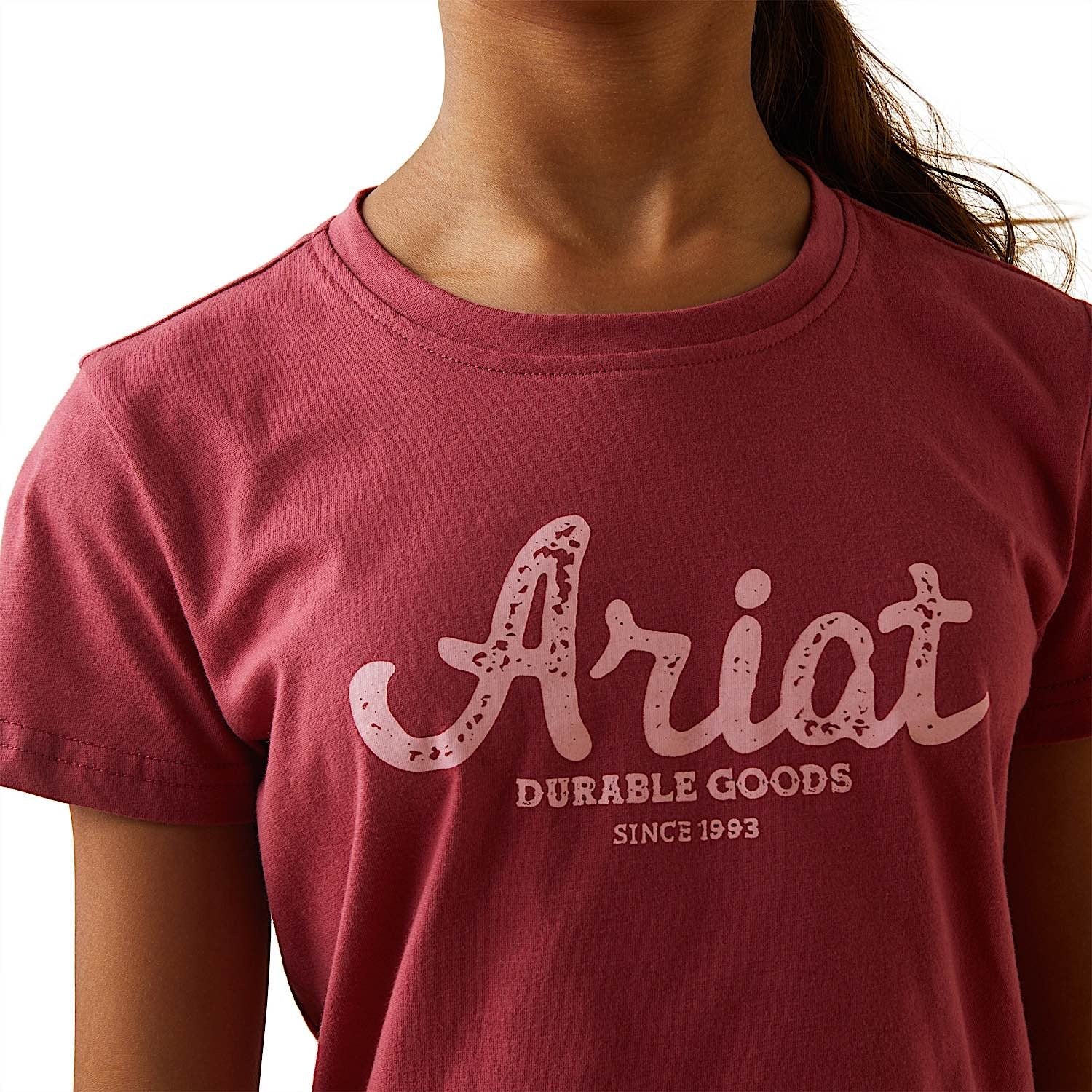 Ariat Kid's Durable Goods T-Shirt - Earth Red - Image 3