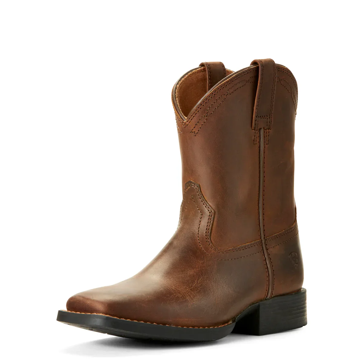 Ariat Kid's Heritage Roper Wide Square Toe - Distressed Brown