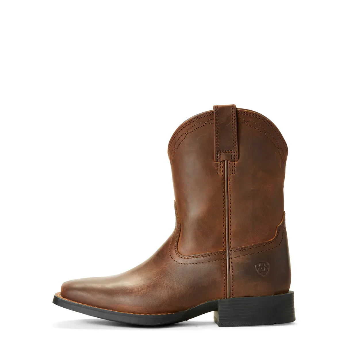 Ariat Kid's Heritage Roper Wide Square Toe - Distressed Brown - Image 2