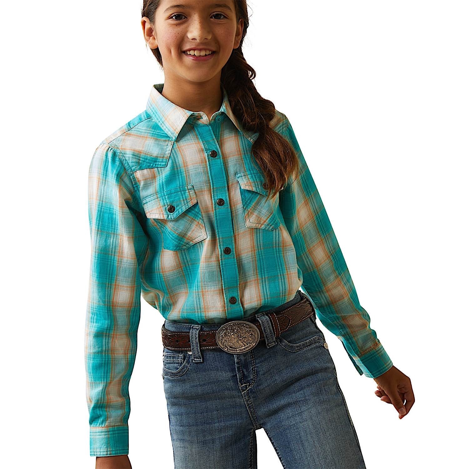 Ariat Kid's Ojai Western Shirt - Ojai Plaid - Image 3