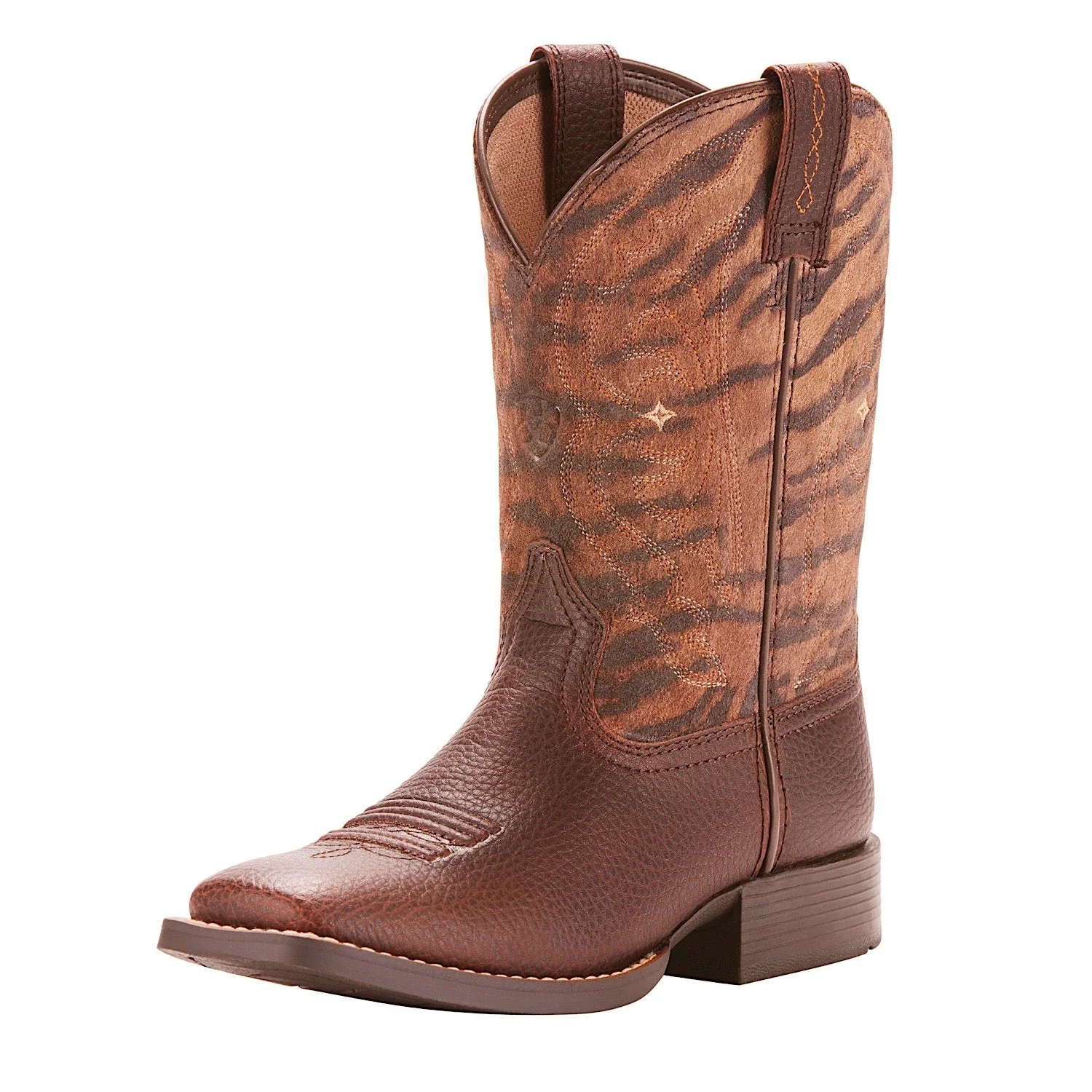 Ariat Kid's Quickdraw Western Boot Pebbled Pinecone/Vintage