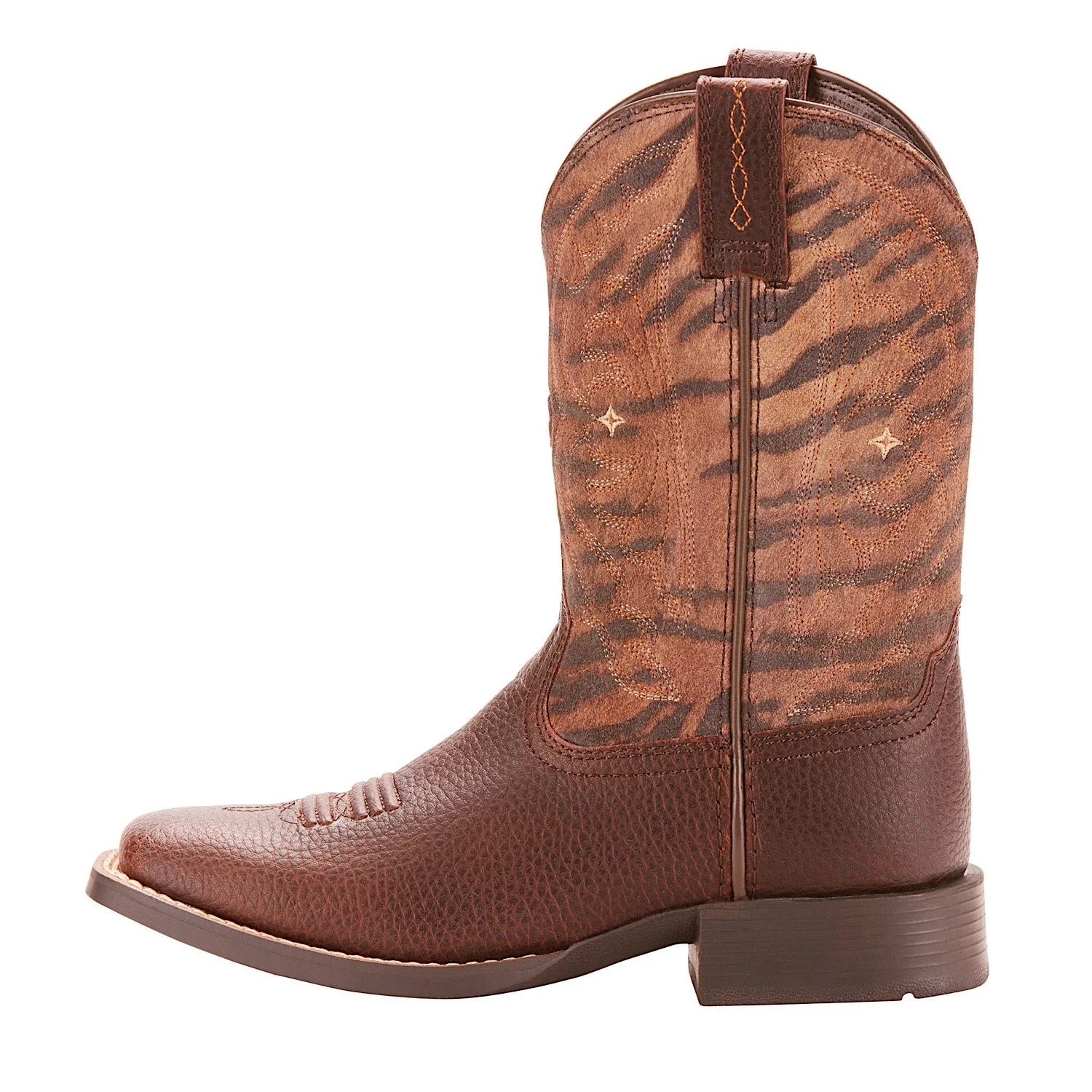 Ariat Kid's Quickdraw Western Boot Pebbled Pinecone/Vintage - Image 2
