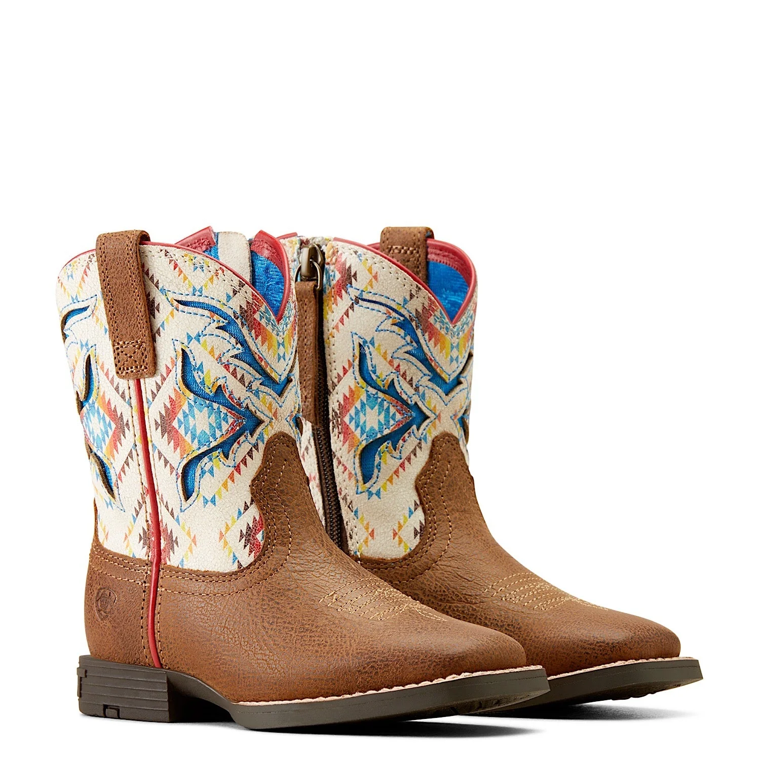 Ariat Kid's San Angelo VentTEK Boot Toasty Tan/Bright Saddle Blanket - Image 2