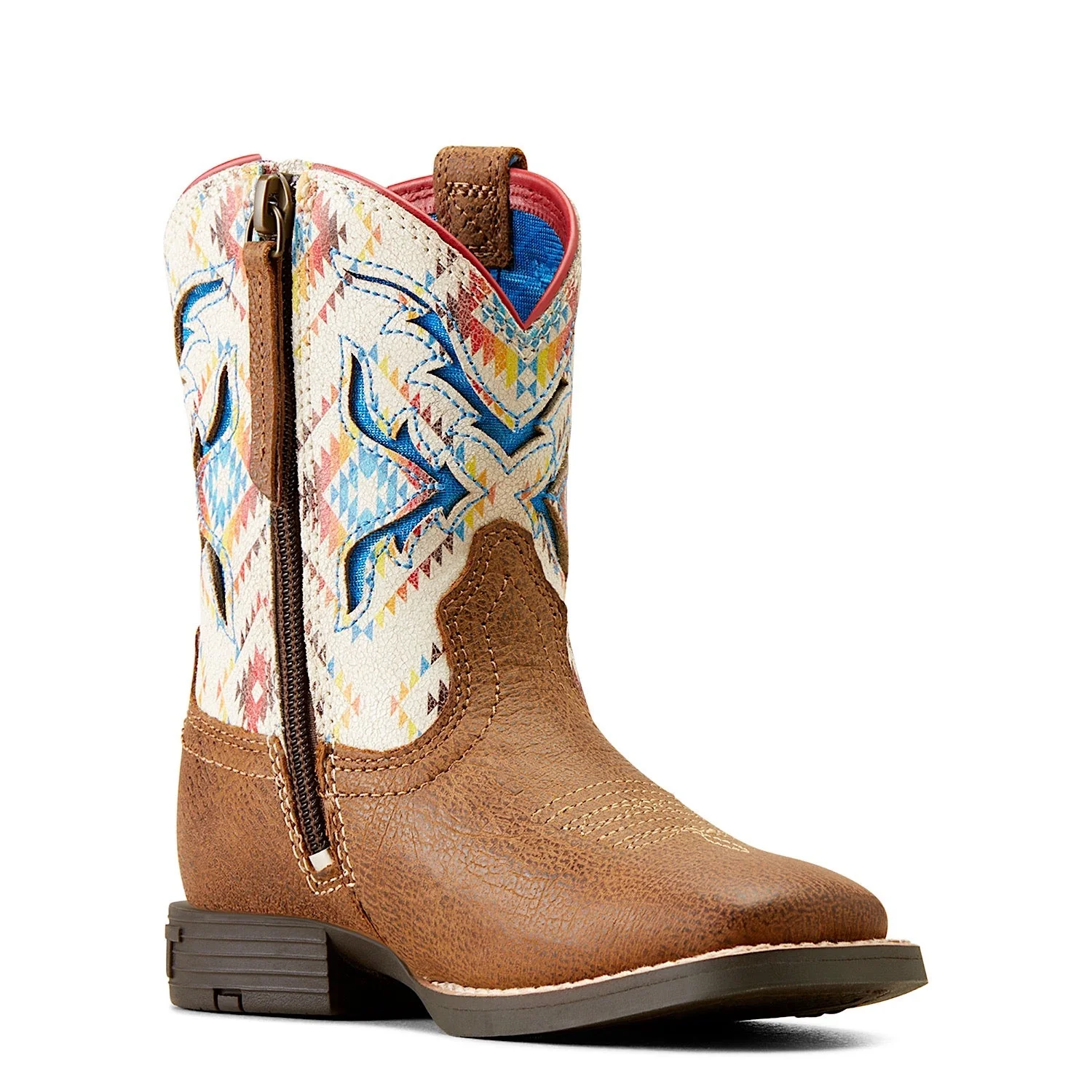 Ariat Kid's San Angelo VentTEK Boot Toasty Tan/Bright Saddle Blanket - Image 4