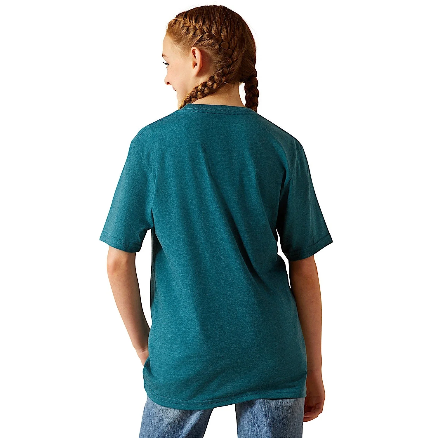 Ariat Kid's Sketch Pad T-Shirt - Deep Sea Heather - Image 2