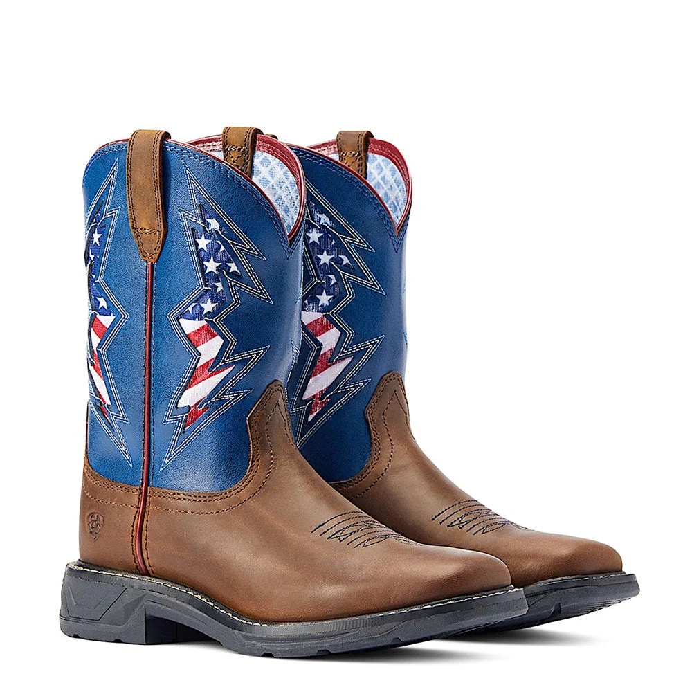 Ariat Kids WorkHog XT VentTek Bolt Distressed - Image 3