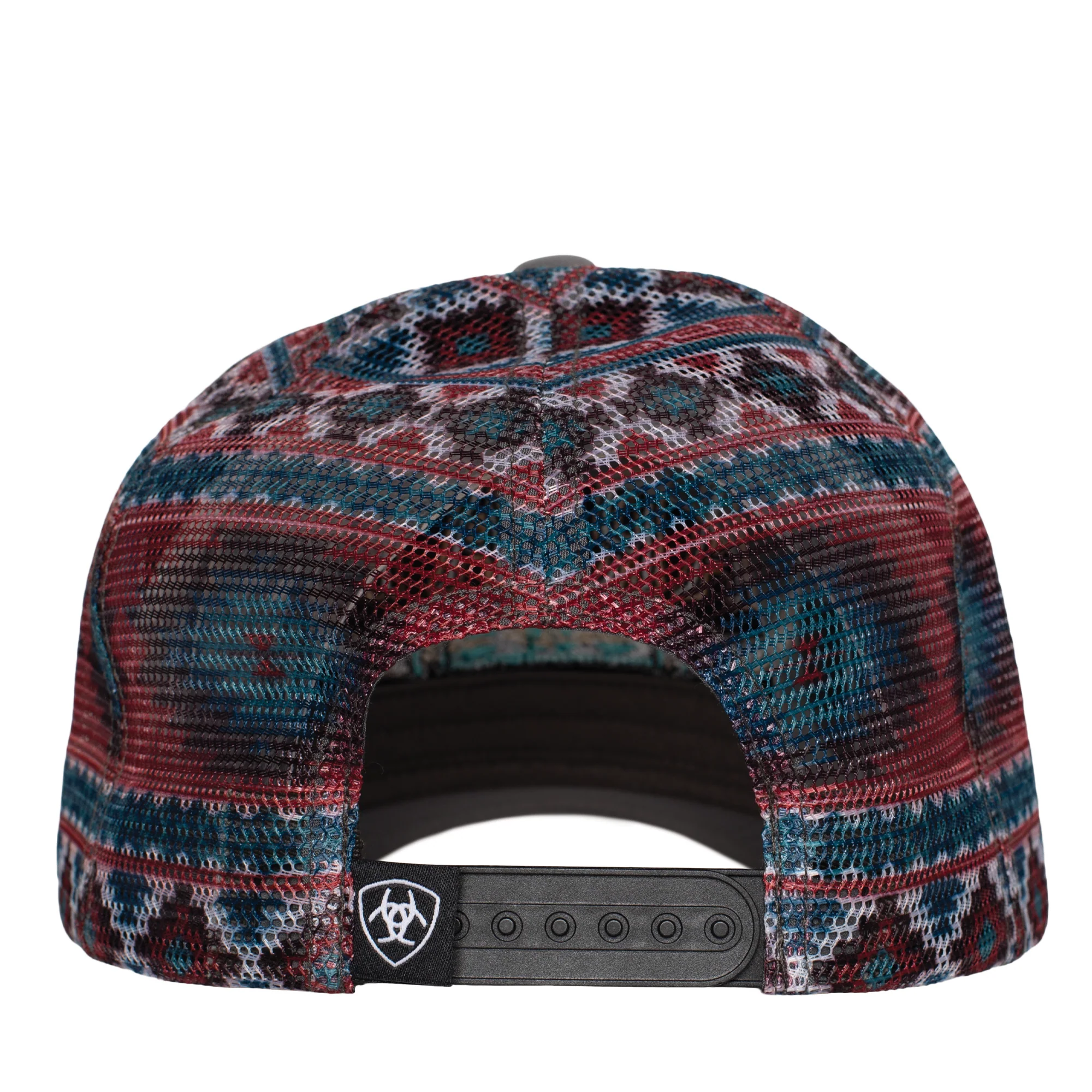 Ariat Longhorn Trucker Cap - Grey / Aztec Mesh - Image 2