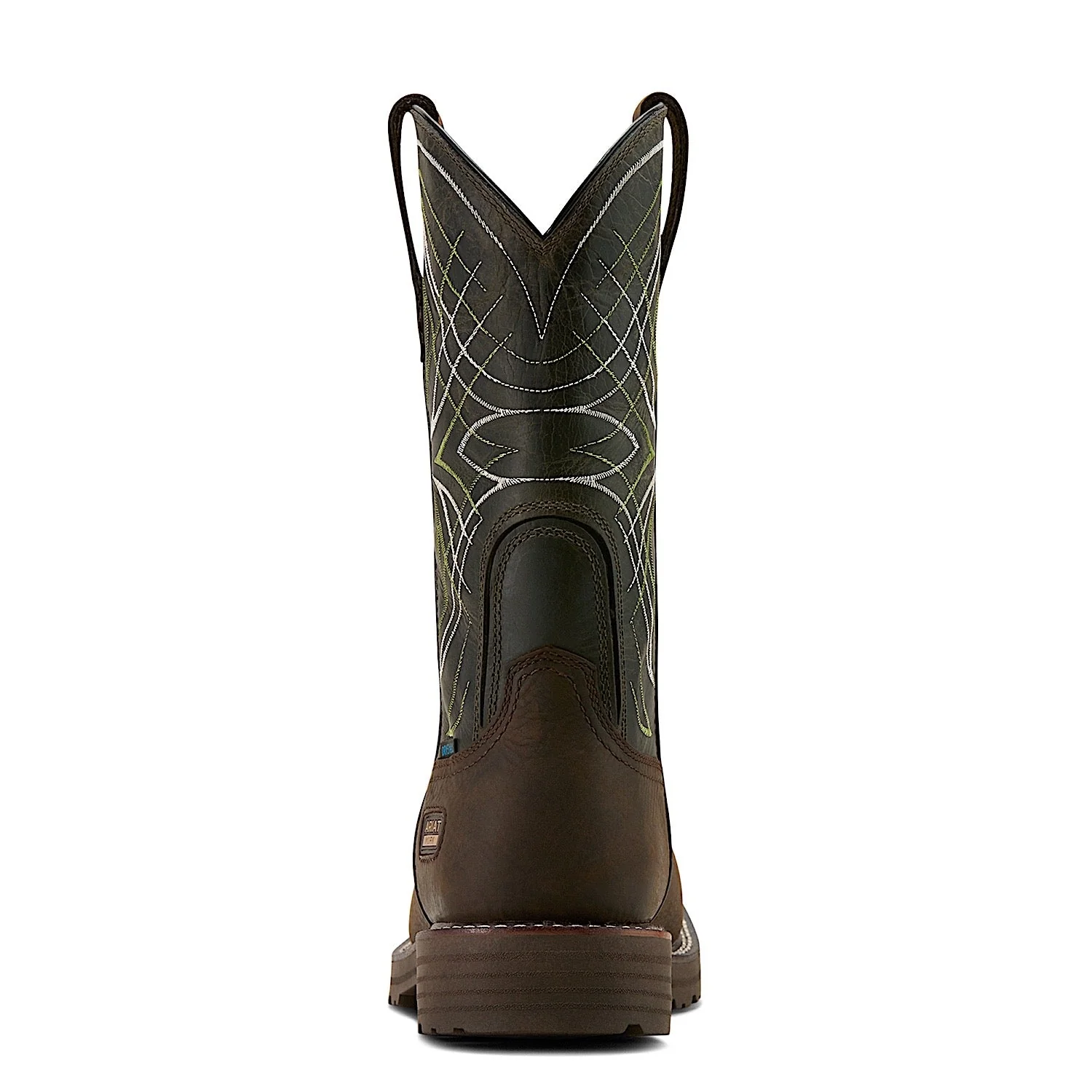 Ariat Men's Activator Waterproof Work Boot - Dark Brown/Green - Image 5