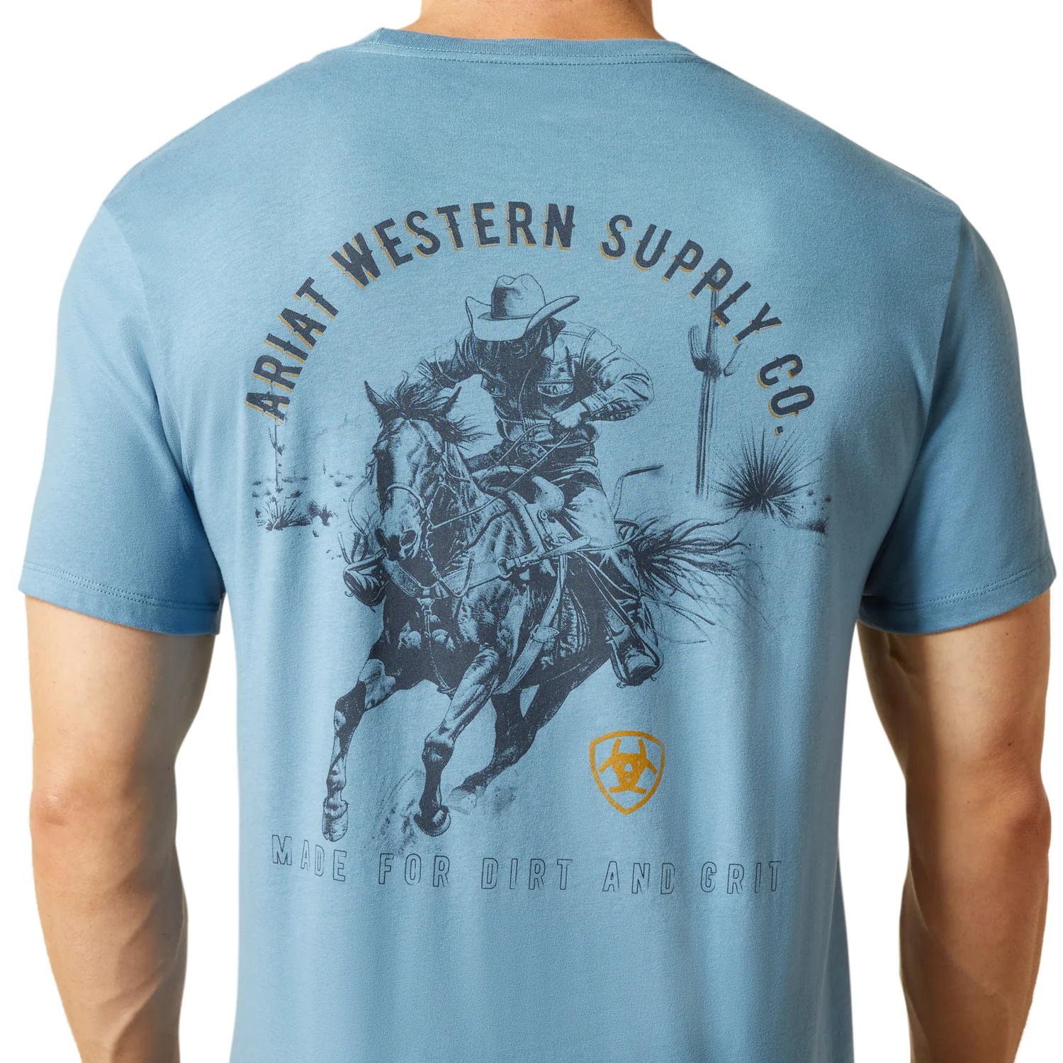 Ariat Men's Blazing Saddle Tee - Coronet Blue - Image 2