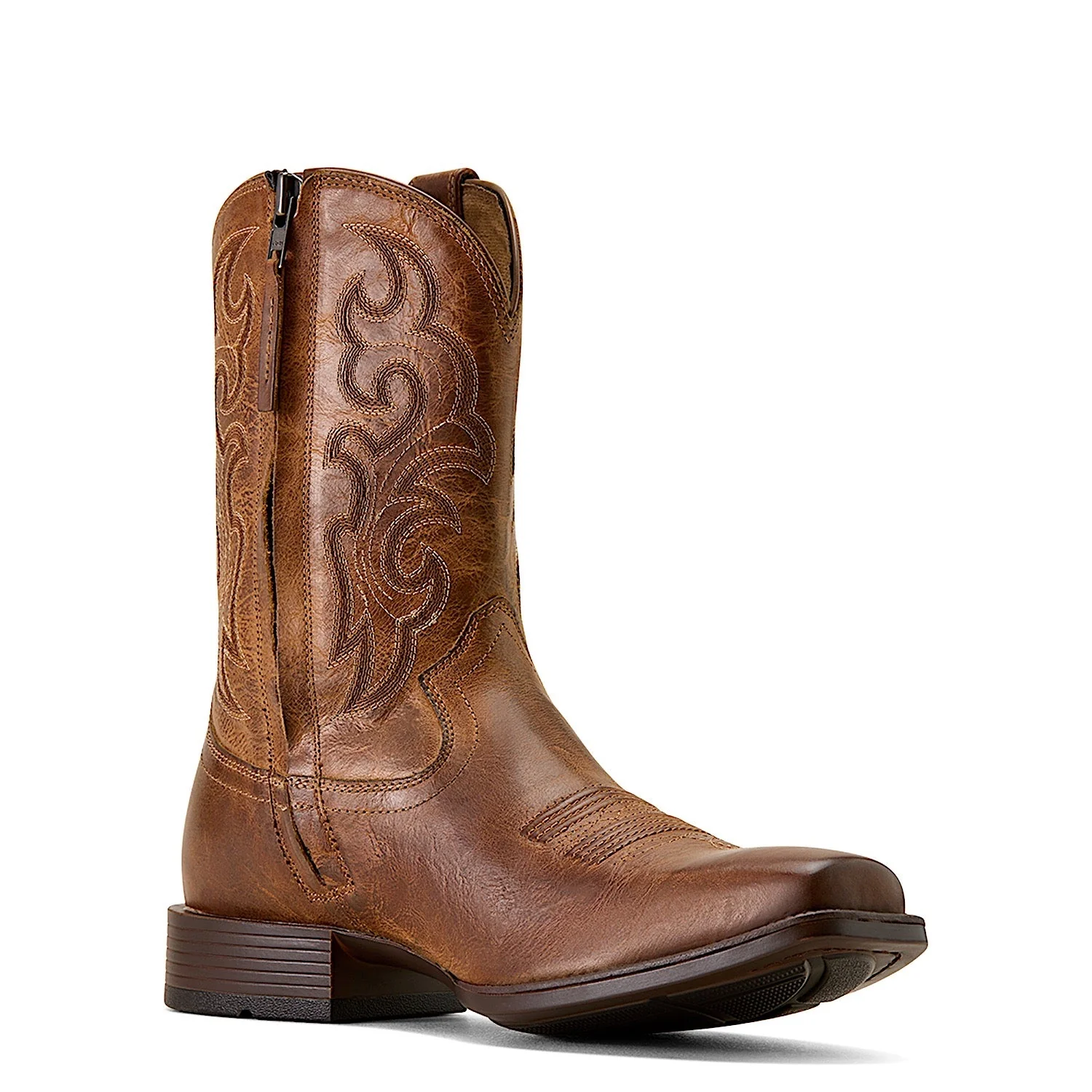 Ariat Men's Bodie Square Toe Western Boot - Honey Tan - Image 6