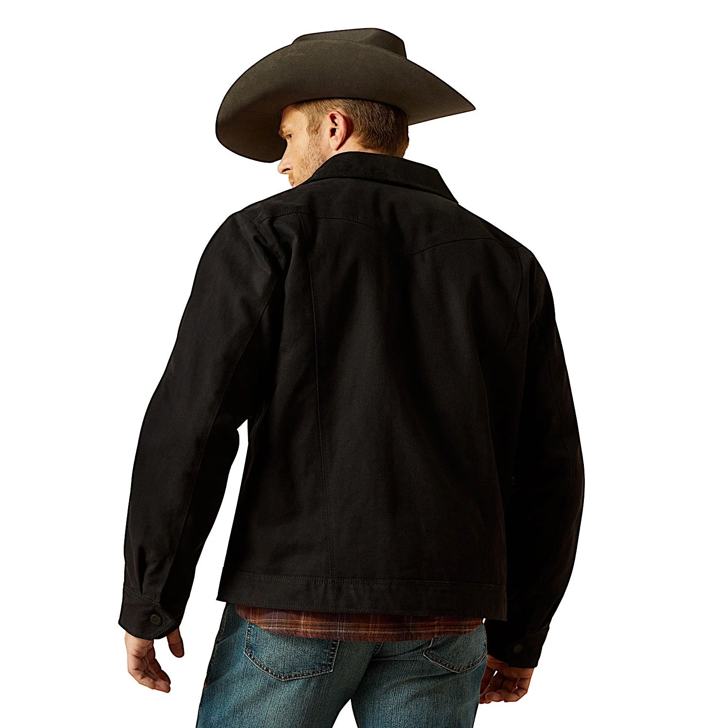 Ariat Men's Canvas Rancher Jacket - Black - Image 2