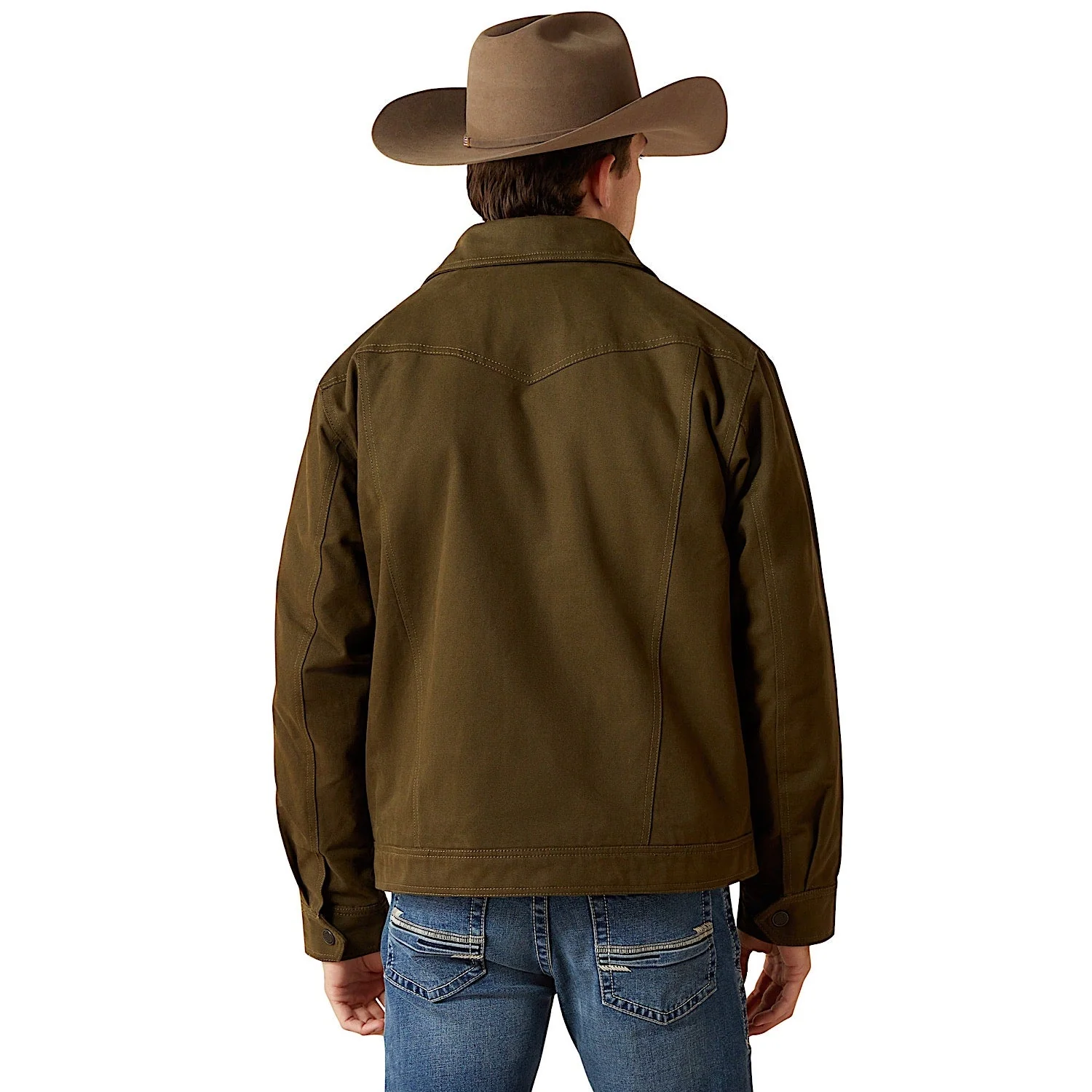 Ariat Men's Canvas Rancher Jacket - Desert Sand Khaki - Image 2