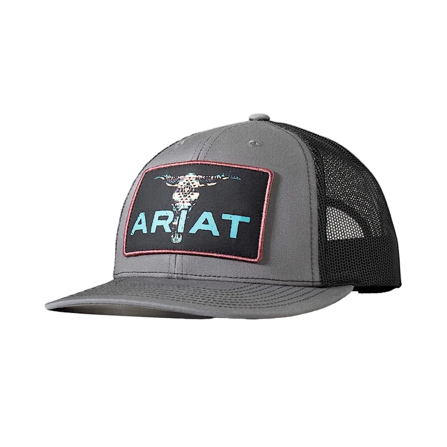 Ariat Men's Cap Bull Skull Patch - Chilli