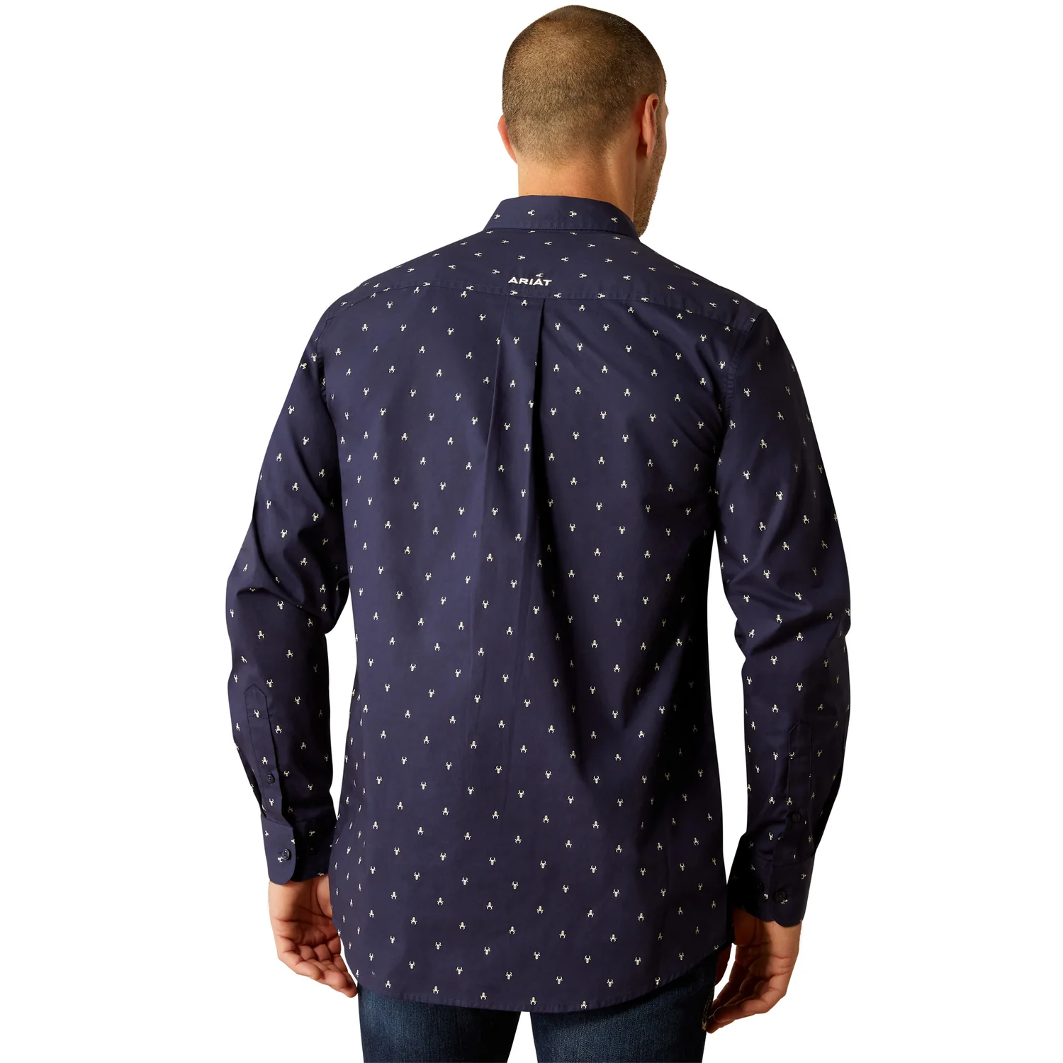 Ariat Men's Cordell Fitted Shirt - Navy - Image 2