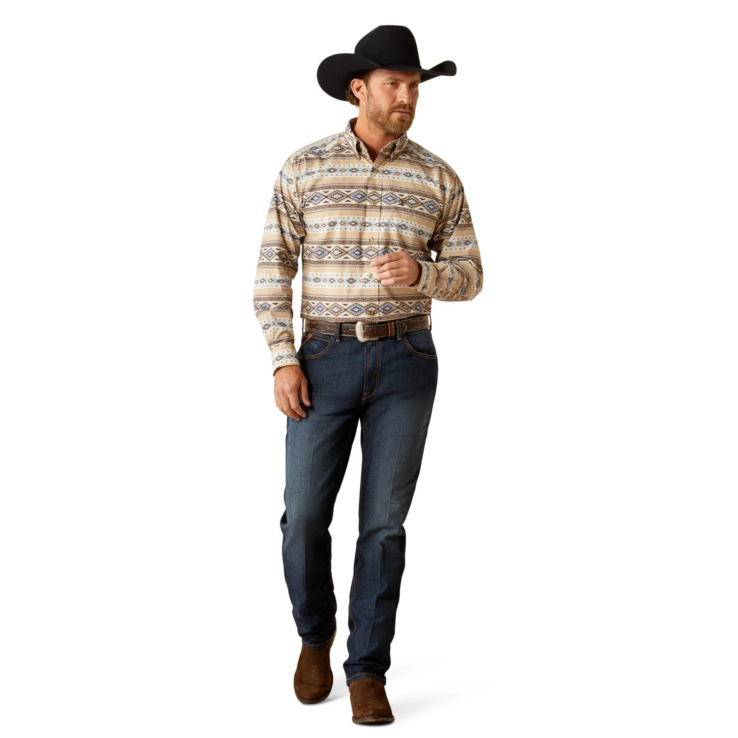 Ariat Men's Cory Classic Fit Shirt - Brown - Image 3
