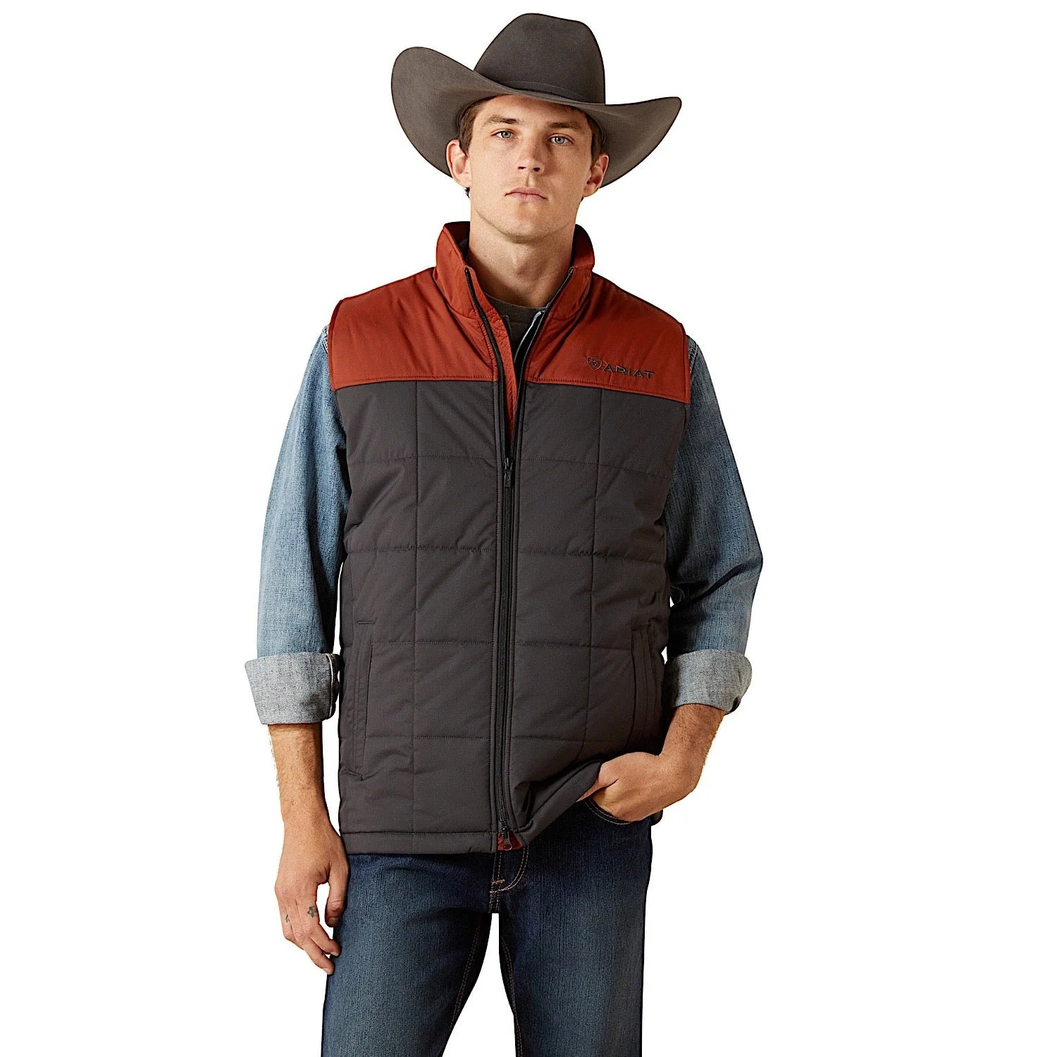 Ariat Men's Cruis Insulated Vest - Smoked Paprika/Phantom