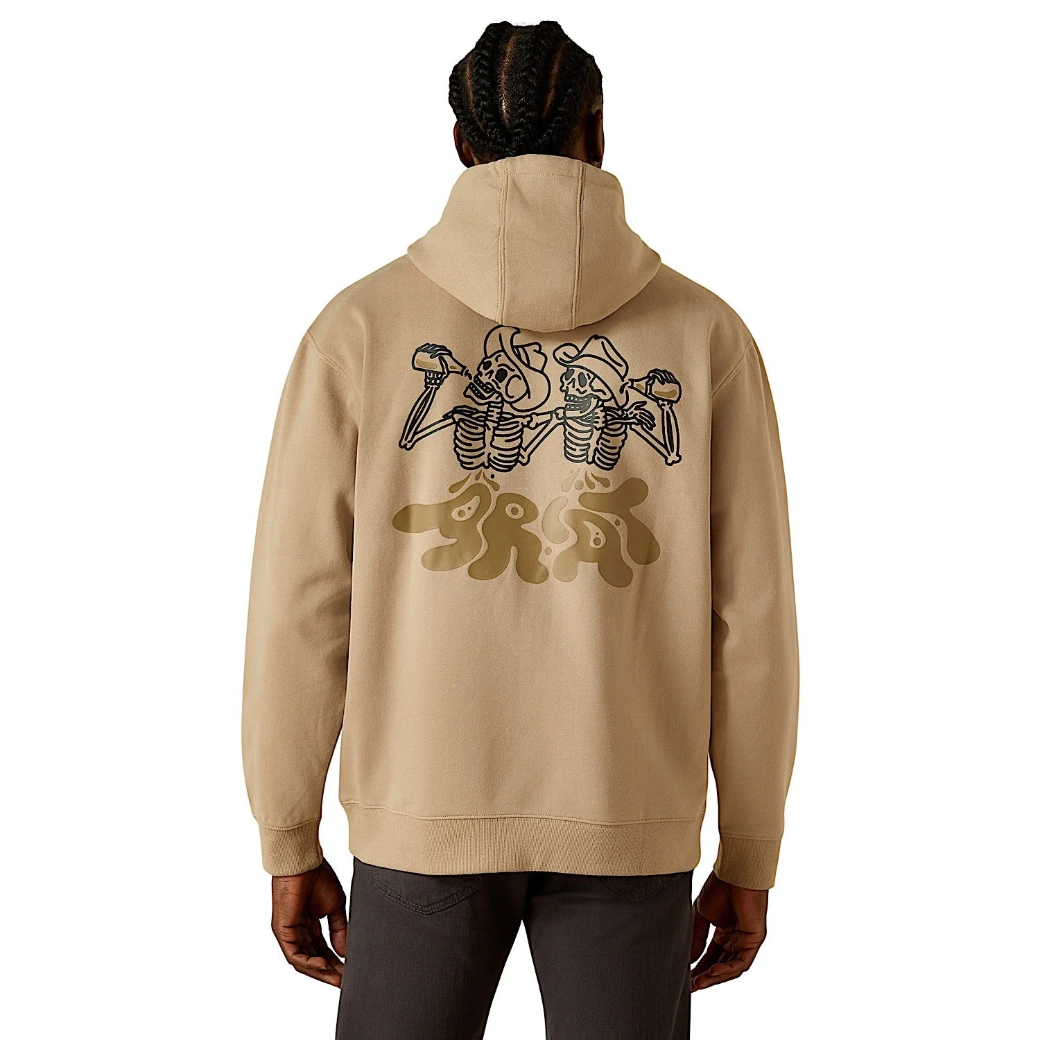 Ariat Men's Drinking Buddies Hoodie - Beige