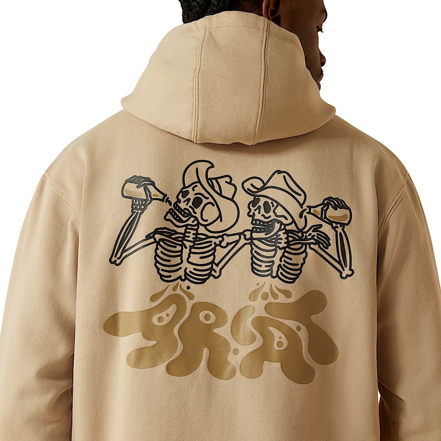 Ariat Men's Drinking Buddies Hoodie - Beige - Image 4