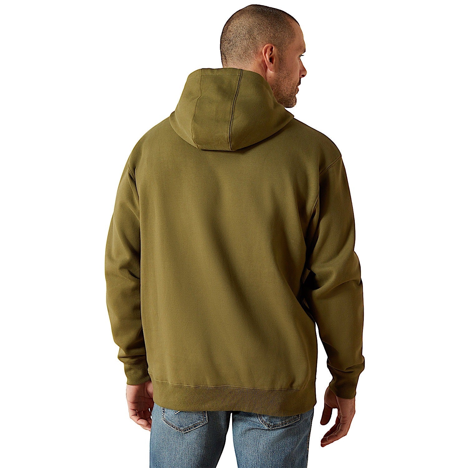 Ariat Men's Embossed Logo Hoodie - Winter Moss - Image 2