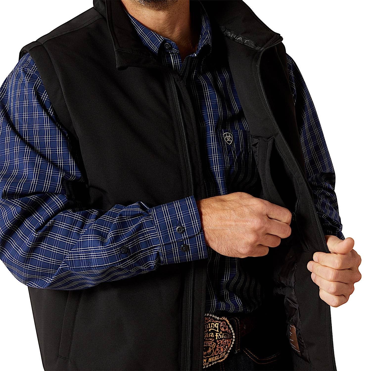 Ariat Men's Field Insulated Vest - Black - Image 5