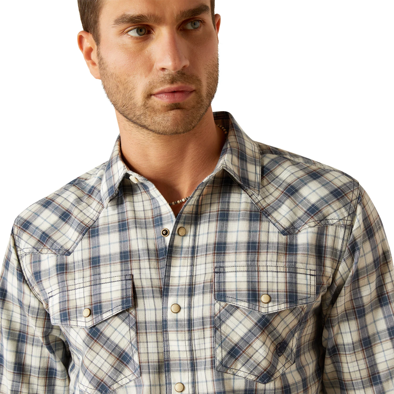 Ariat Men's Hampton Retro Fit Shirt - Navy - Image 3