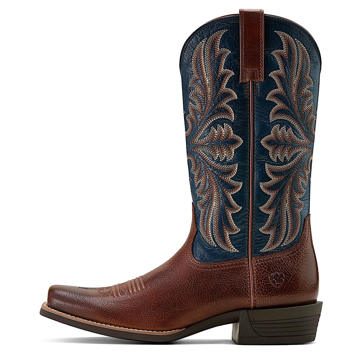 Ariat Men's Hustler Western Boot - Beasty Brown/Pacific Blue - Image 2