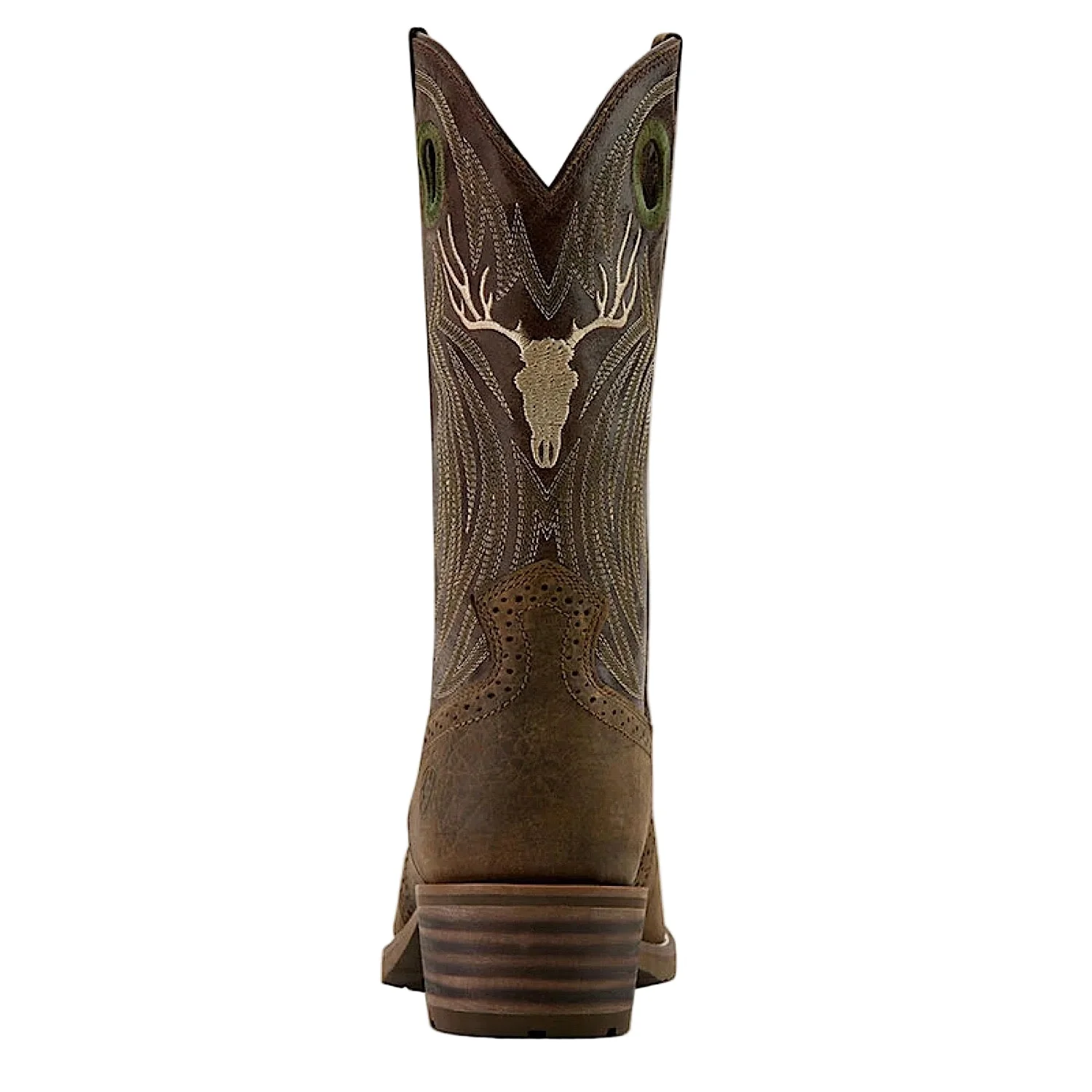 Ariat Men's Hybrid Roughstock Antler Western Boot - Wild Taupe/Espresso - Image 2