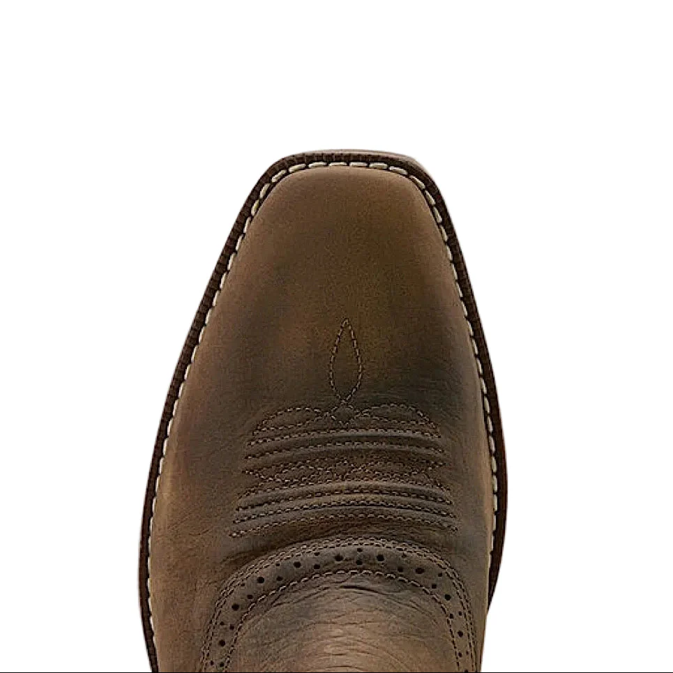 Ariat Men's Hybrid Roughstock Antler Western Boot - Wild Taupe/Espresso - Image 7