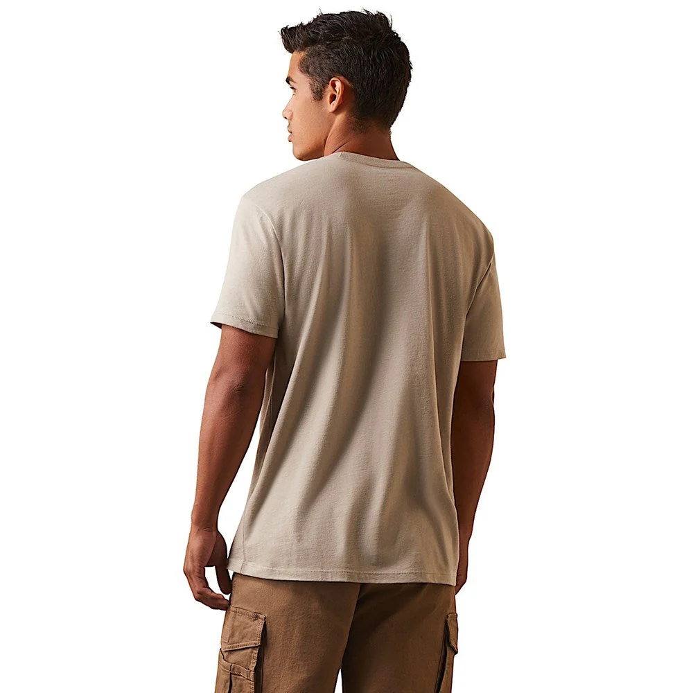 Ariat Mens Hybrid Seed T-Shirt Khaki Heather - Image 3