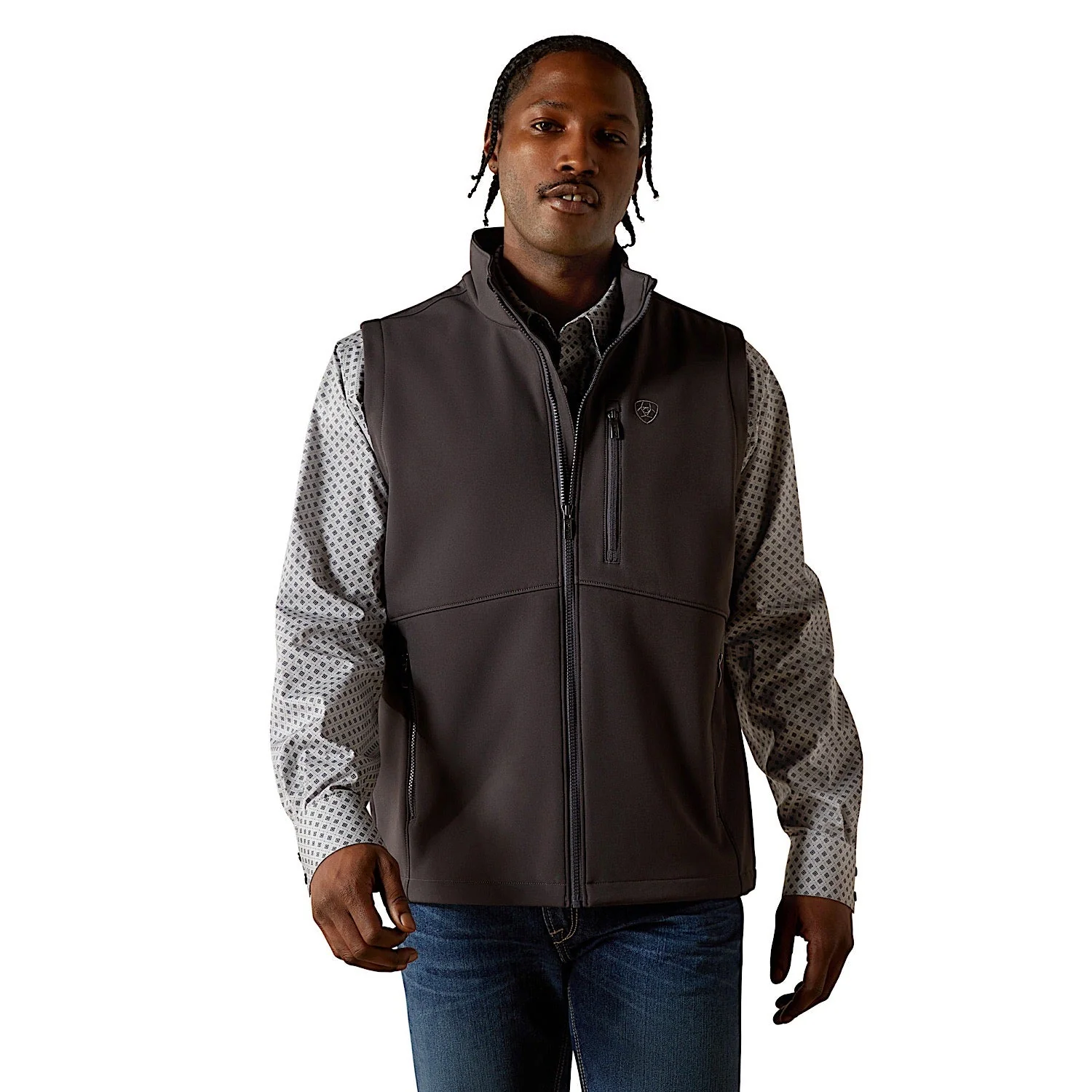 Ariat Men's Logo Softshell Vest - Phantom